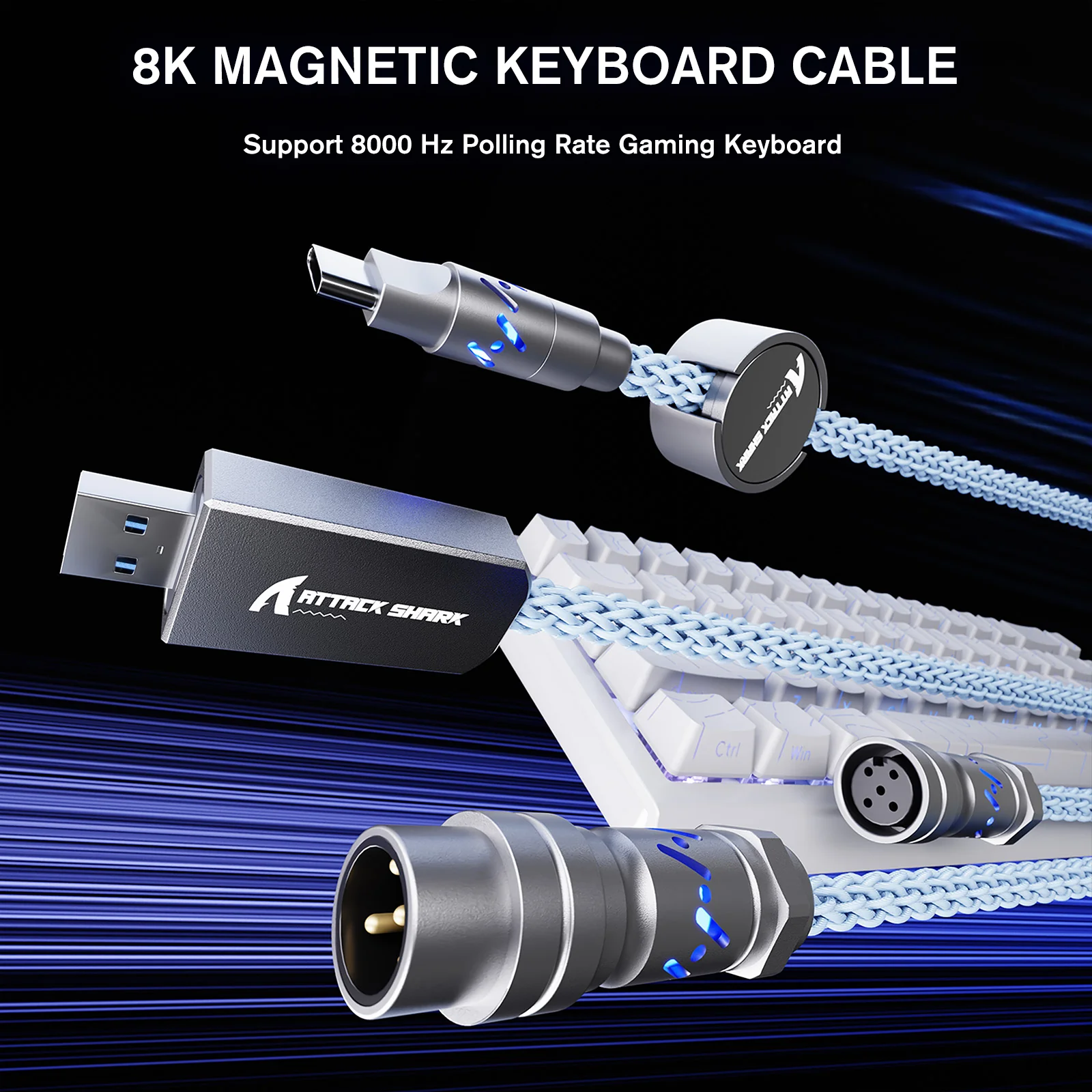ATTACK SHARK C07 Custom Aviator Cable for 8KHz Magnetic Keyboard