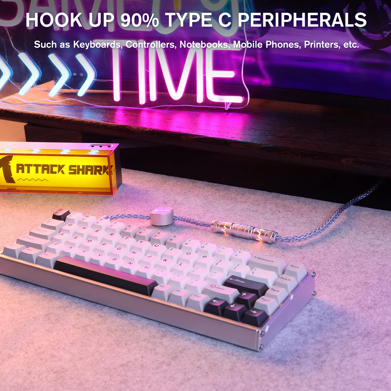 ATTACK SHARK C07 Custom Aviator Cable for 8KHz Magnetic Keyboard