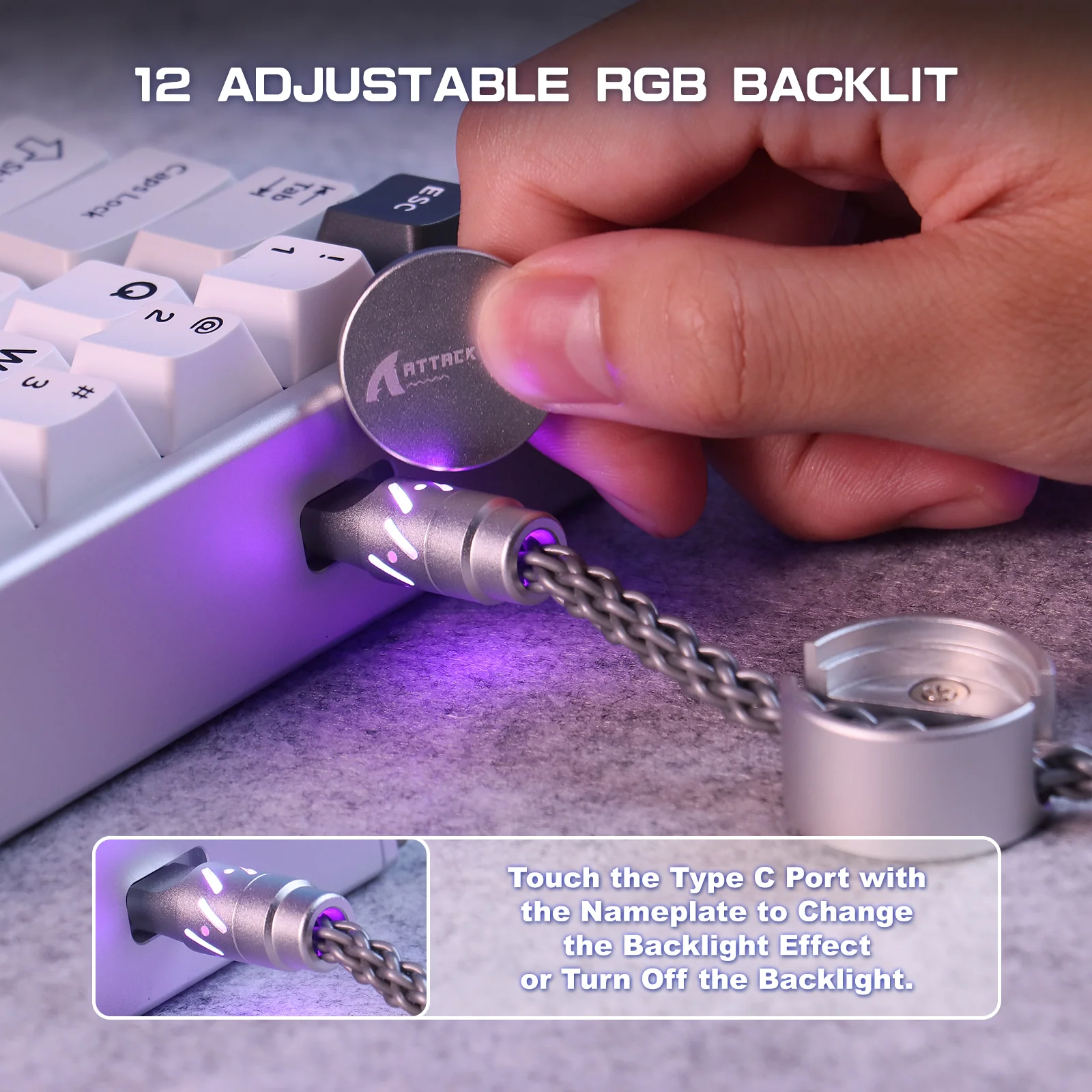 ATTACK SHARK C07 Custom Aviator Cable for 8KHz Magnetic Keyboard