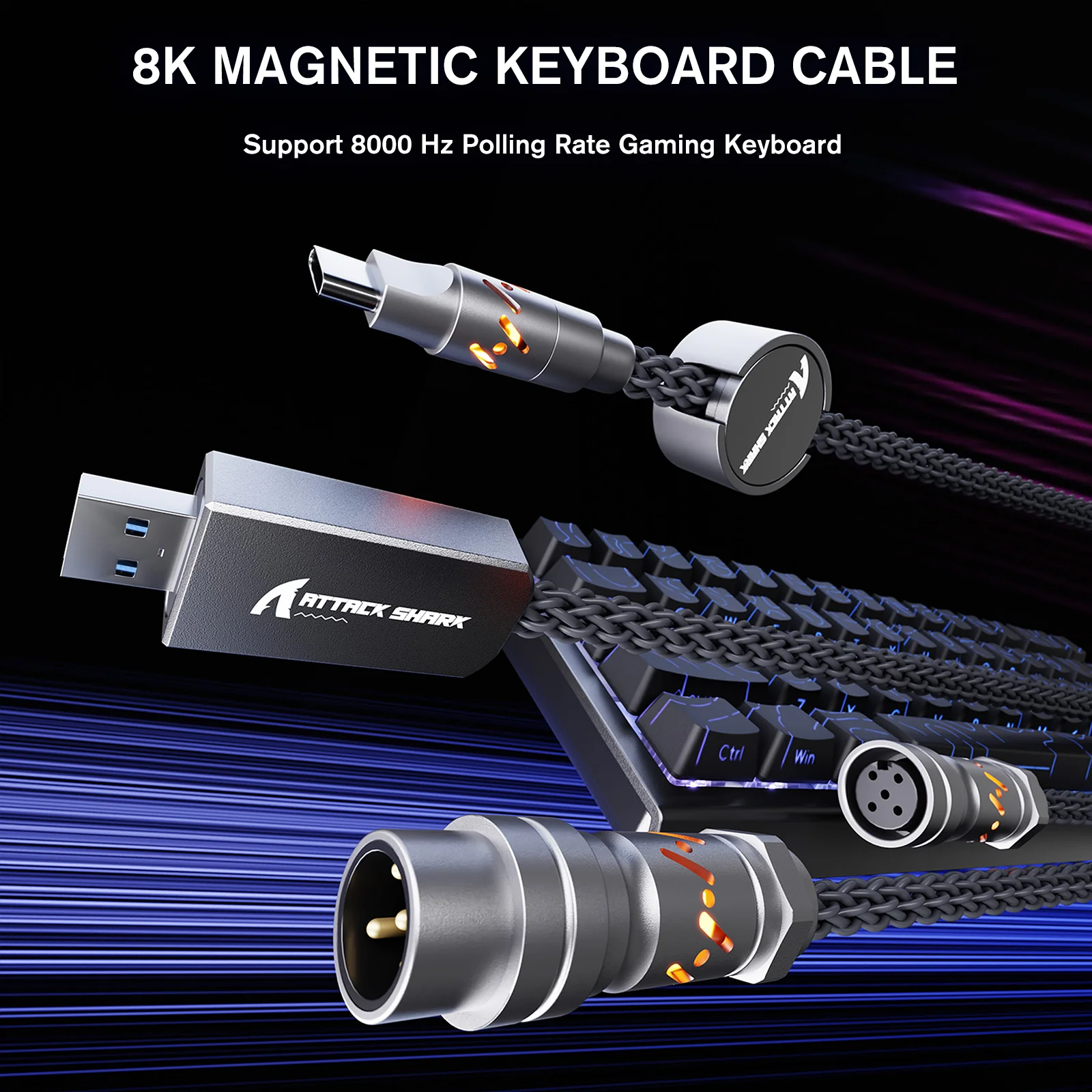 ATTACK SHARK C07 Custom Aviator Cable for 8KHz Magnetic Keyboard