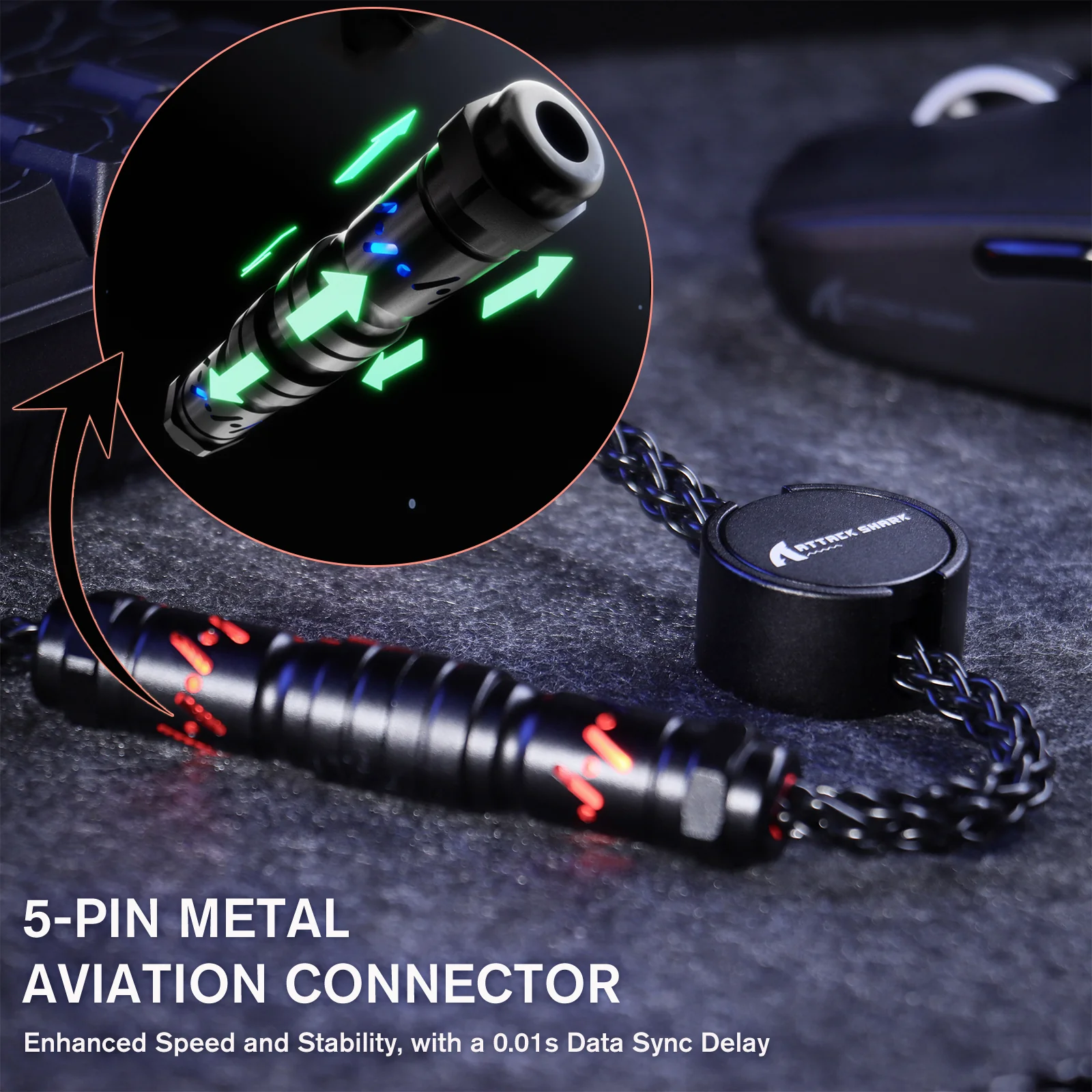 ATTACK SHARK C07 Custom Aviator Cable for 8KHz Magnetic Keyboard