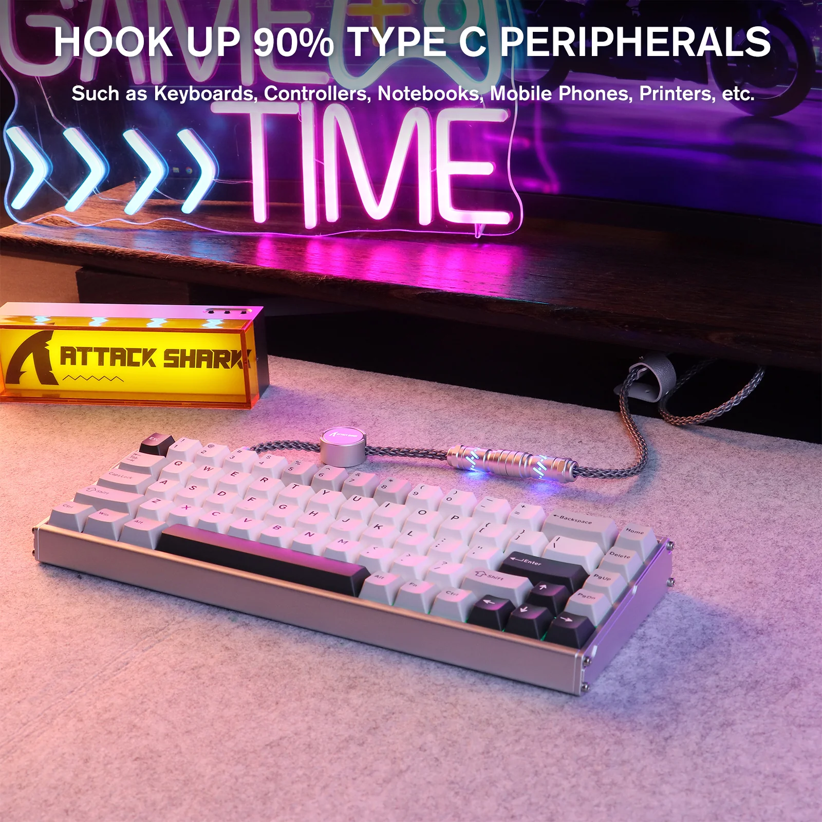 ATTACK SHARK C07 Custom Aviator Cable for 8KHz Magnetic Keyboard