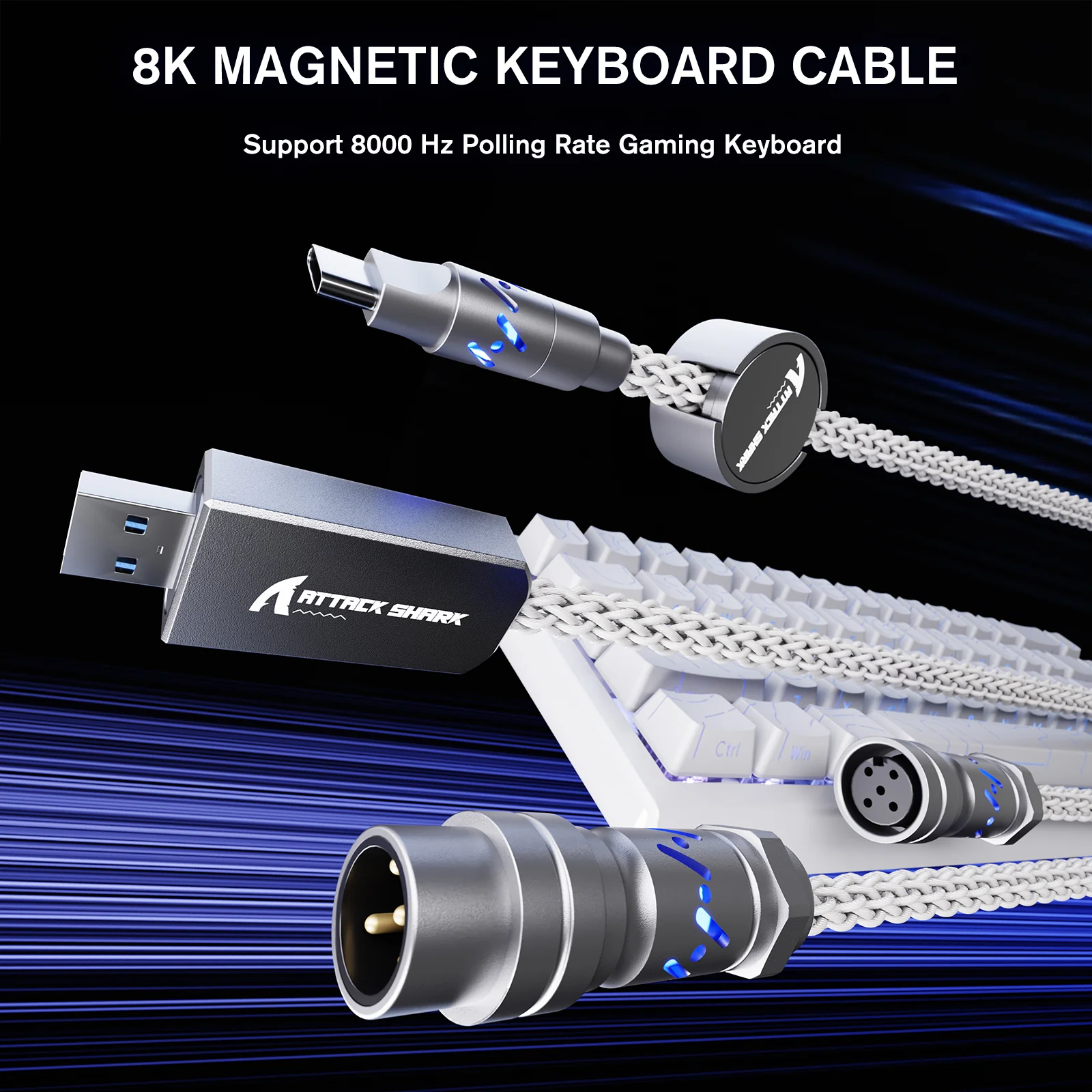 ATTACK SHARK C07 Custom Aviator Cable for 8KHz Magnetic Keyboard