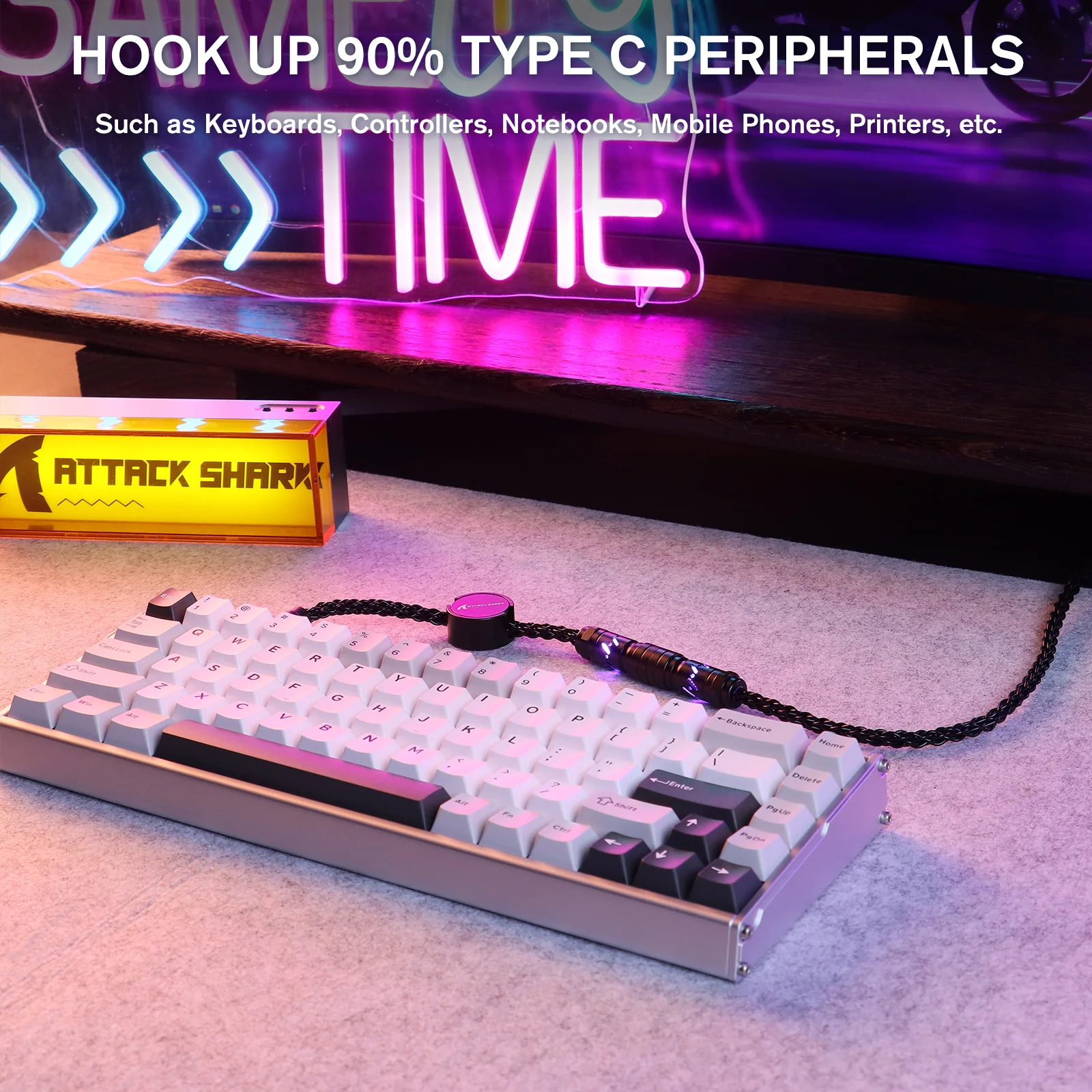 ATTACK SHARK C07 Custom Aviator Cable for 8KHz Magnetic Keyboard