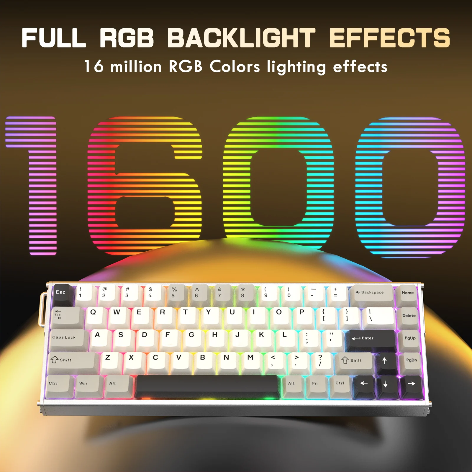 ATTACK SHARK X68MAX HE – 60% Aluminium Gaming Toetsenbord, Hall-effect Magnetische Schakelaars, 0,005 Mm RT, 8000Hz Polling, 0,08ms Latency, RGB, Zwart