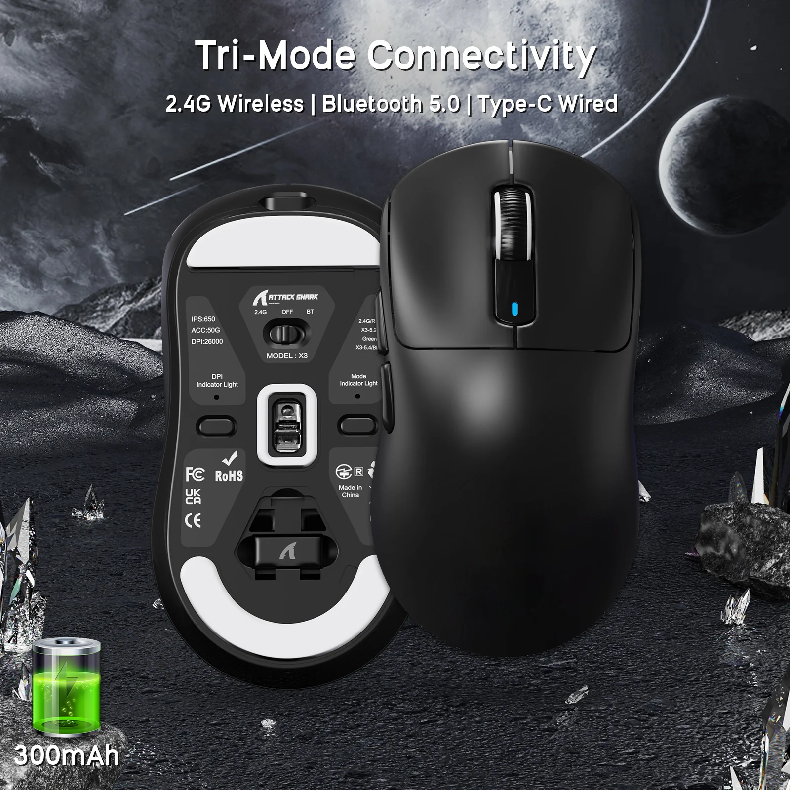 ATTACK SHARK X68HE Magnetic Keyboard With X3 Gaming Mouse Set 18 ATTACK SHARK X68HE Magnetic Keyboard With X3 Gaming Mouse Set
