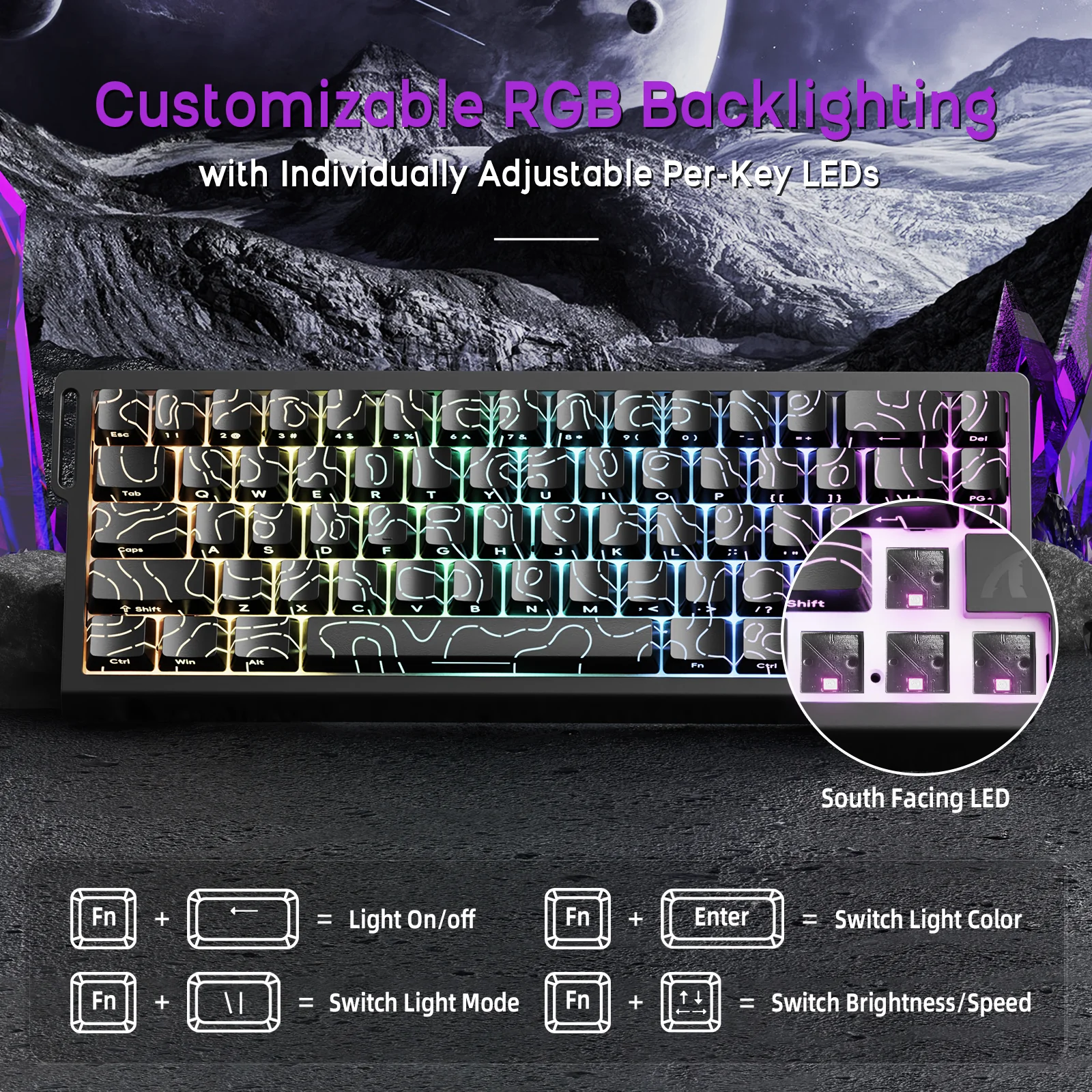 ATTACK SHARK X68HE Magnetic Keyboard With X3 Gaming Mouse Set 24 ATTACK SHARK X68HE Magnetic Keyboard With X3 Gaming Mouse Set