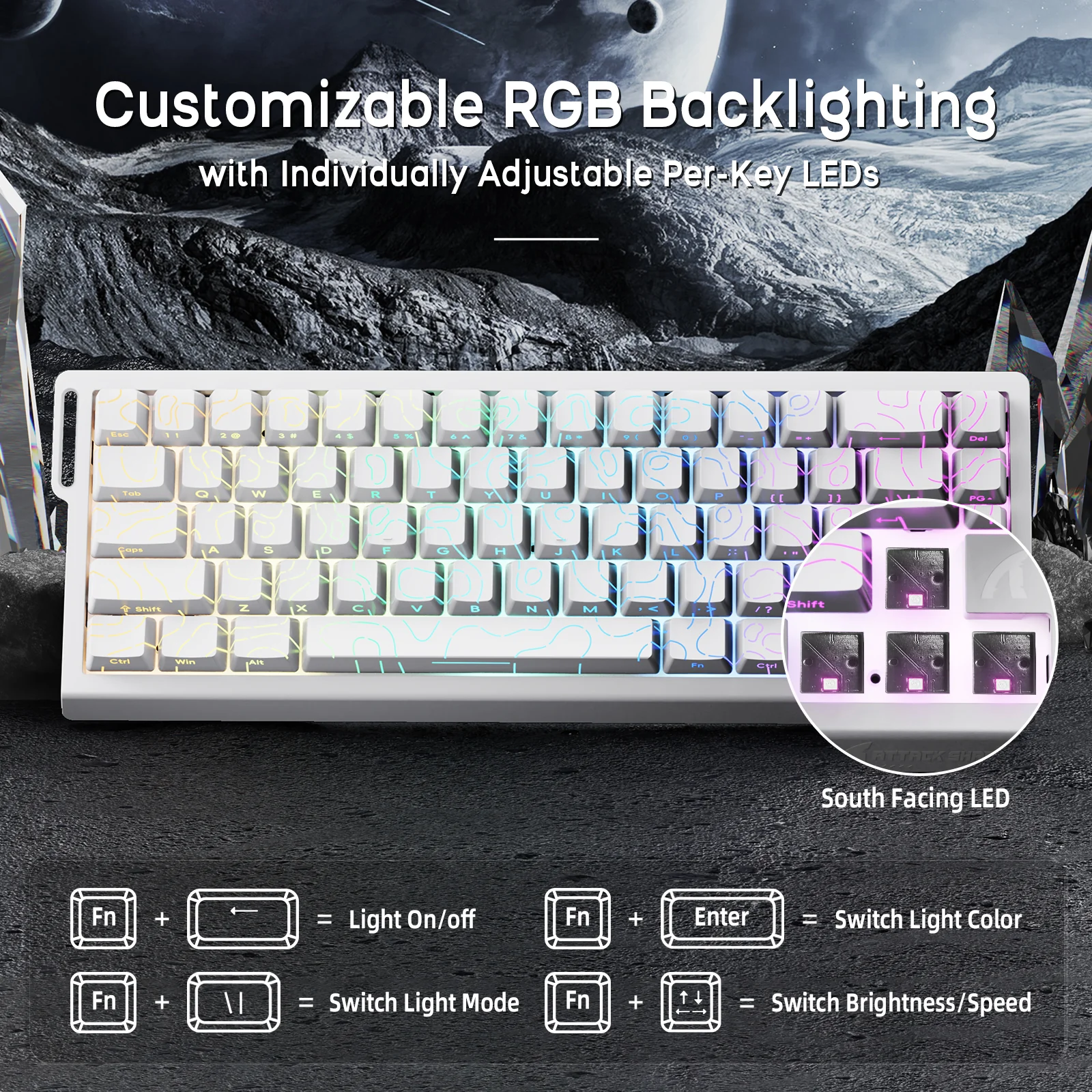 ATTACK SHARK X68HE Magnetic Keyboard With X3 Gaming Mouse Set 33 ATTACK SHARK X68HE Magnetic Keyboard With X3 Gaming Mouse Set