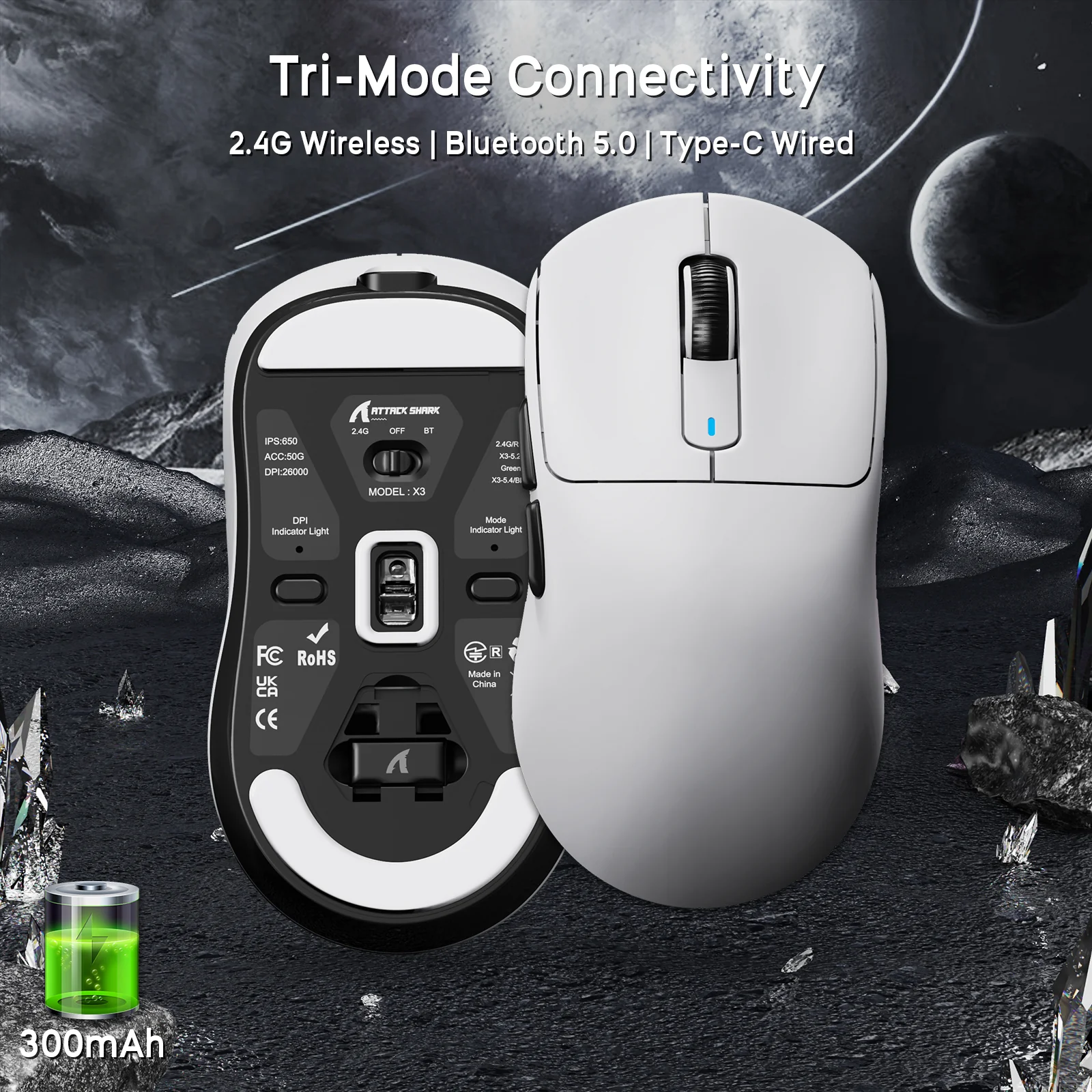 ATTACK SHARK X68HE Magnetic Keyboard With X3 Gaming Mouse Set 36 ATTACK SHARK X68HE Magnetic Keyboard With X3 Gaming Mouse Set
