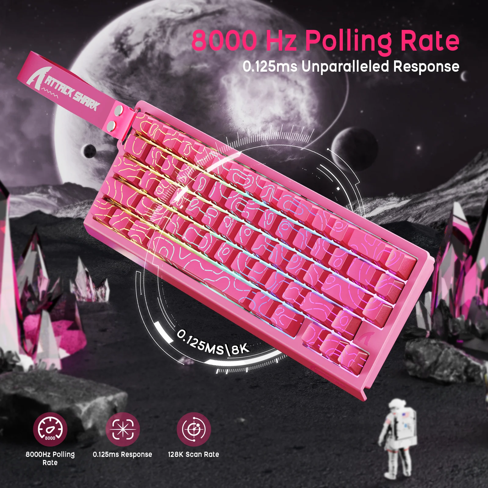 ATTACK SHARK X68HE Magnetic Keyboard With X3 Gaming Mouse Set 40 ATTACK SHARK X68HE Magnetic Keyboard With X3 Gaming Mouse Set