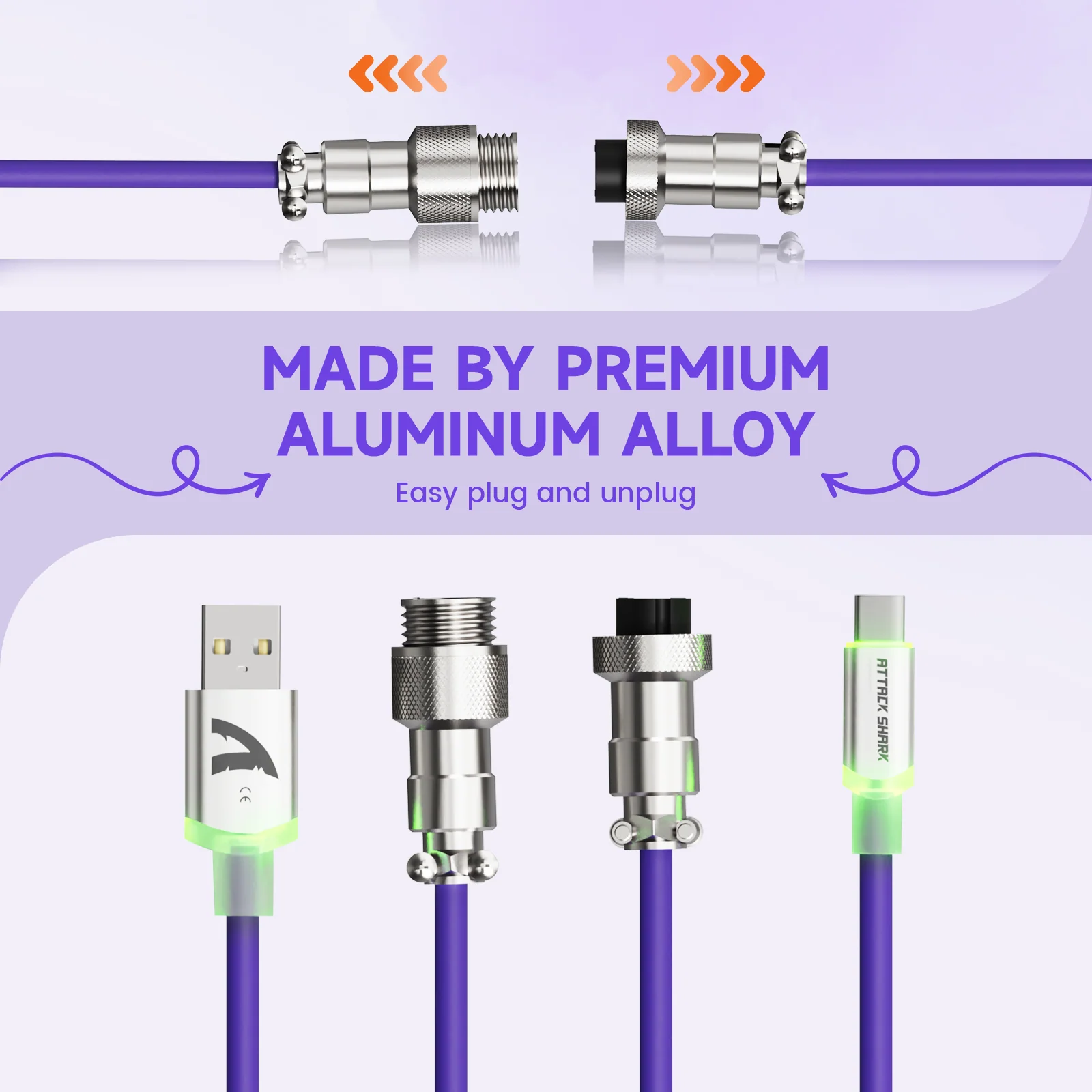 ATTACK SHARK C01Ultra Custom Aviator Cable for 8KHz Magnetic Keyboard 33 ATTACK SHARK C01Ultra Custom Aviator Cable for 8KHz Magnetic Keyboard