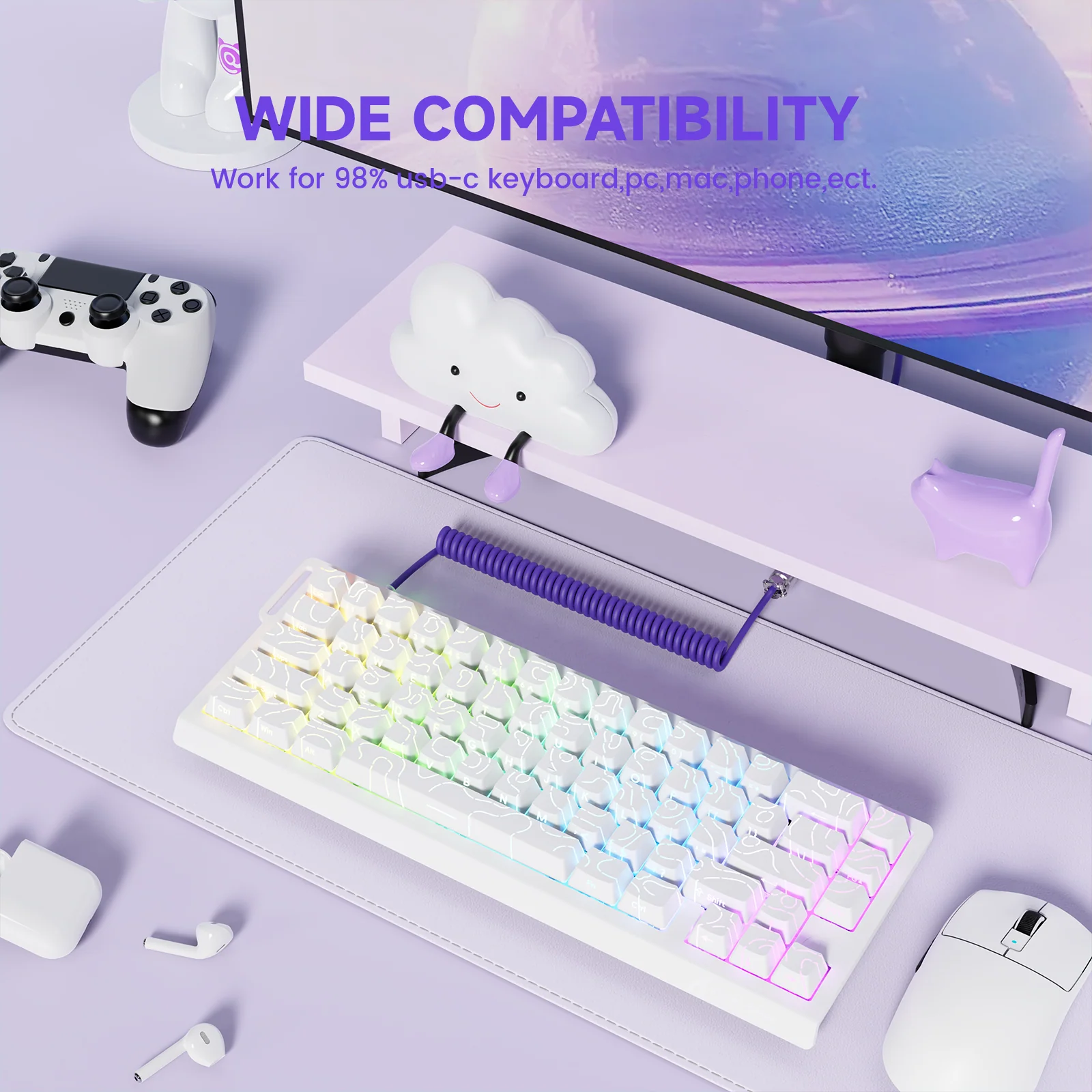 ATTACK SHARK C01Ultra Custom Aviator Cable for 8KHz Magnetic Keyboard 40 ATTACK SHARK C01Ultra Custom Aviator Cable for 8KHz Magnetic Keyboard