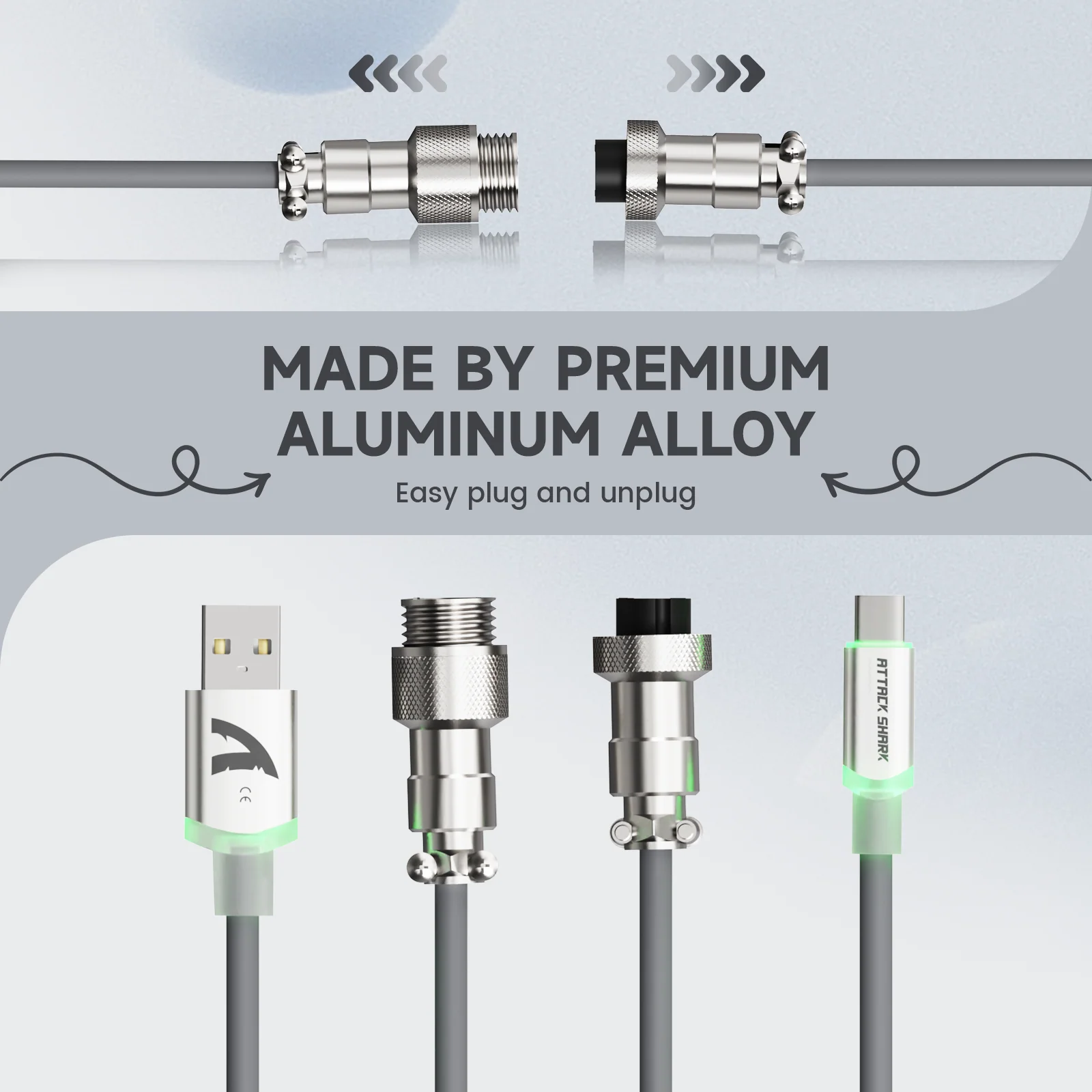 ATTACK SHARK C01Ultra Custom Aviator Cable for 8KHz Magnetic Keyboard 63 ATTACK SHARK C01Ultra Custom Aviator Cable for 8KHz Magnetic Keyboard