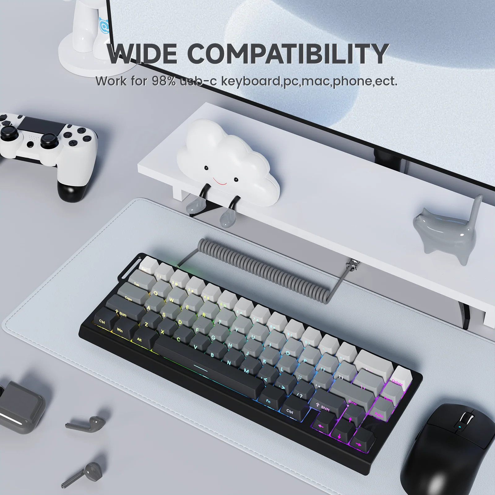 ATTACK SHARK C01Ultra Custom Aviator Cable for 8KHz Magnetic Keyboard 70 ATTACK SHARK C01Ultra Custom Aviator Cable for 8KHz Magnetic Keyboard