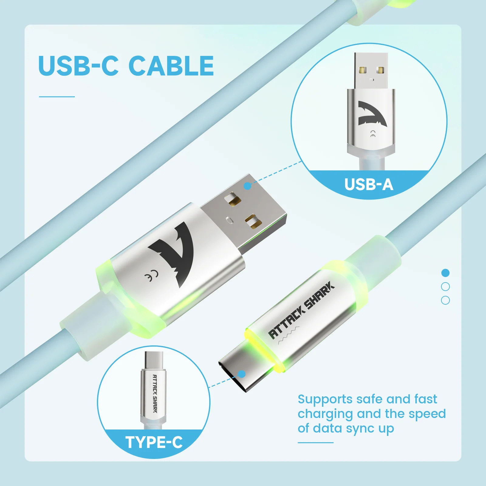 ATTACK SHARK C01Ultra Custom Aviator Cable for 8KHz Magnetic Keyboard 75 ATTACK SHARK C01Ultra Custom Aviator Cable for 8KHz Magnetic Keyboard
