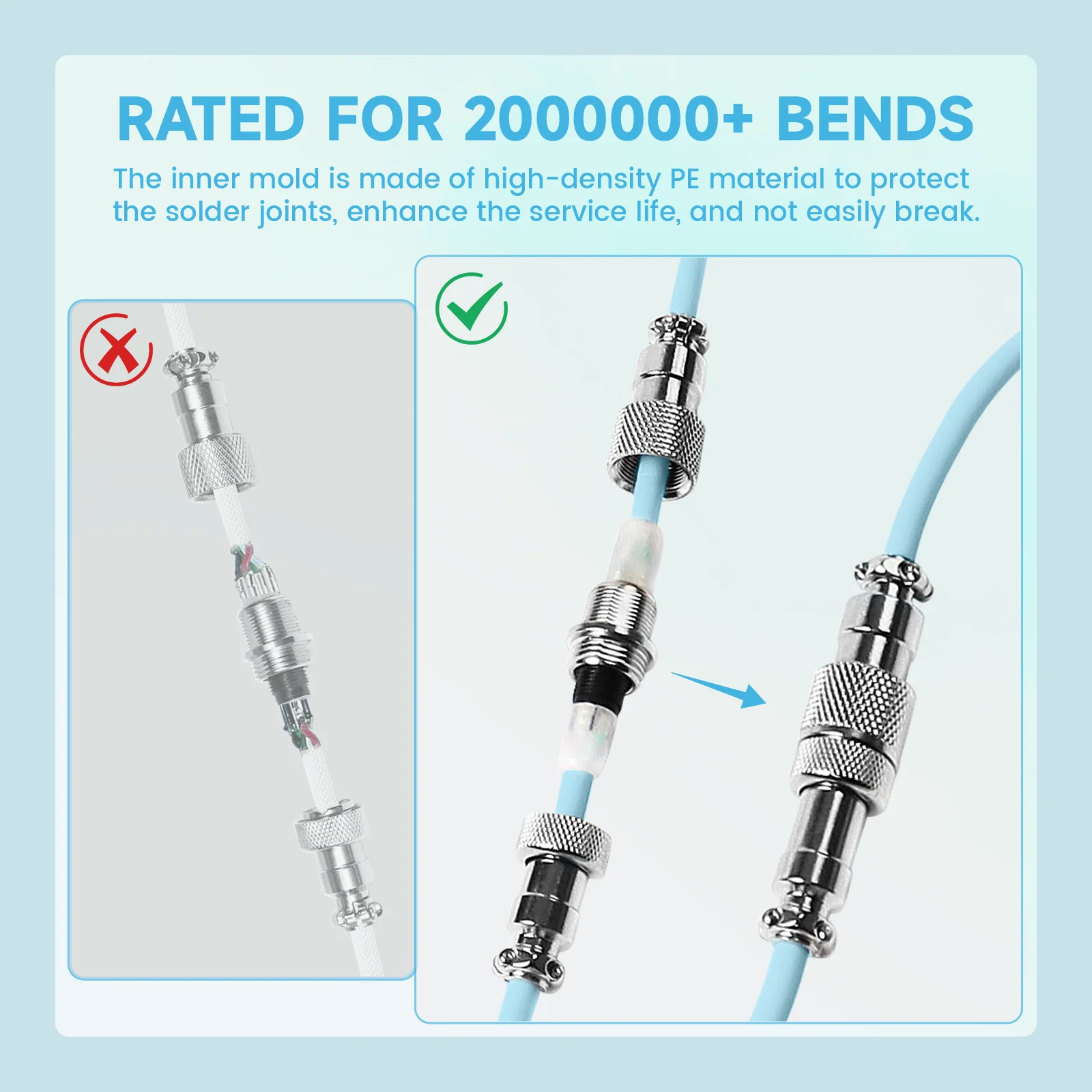 ATTACK SHARK C01Ultra Custom Aviator Cable for 8KHz Magnetic Keyboard 79 ATTACK SHARK C01Ultra Custom Aviator Cable for 8KHz Magnetic Keyboard