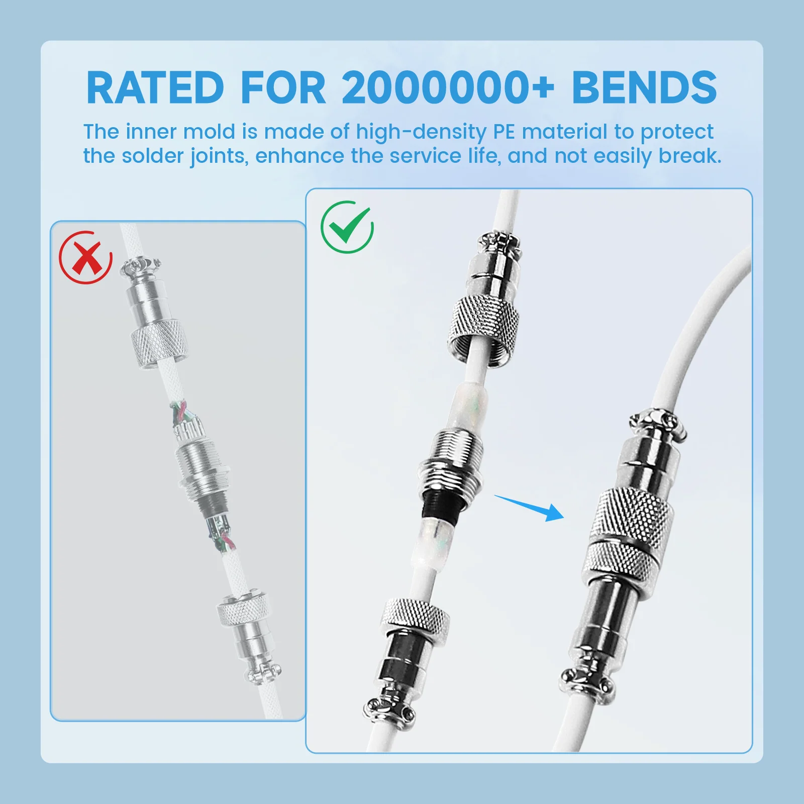 ATTACK SHARK C01Ultra Custom Aviator Cable for 8KHz Magnetic Keyboard 8 ATTACK SHARK C01Ultra Custom Aviator Cable for 8KHz Magnetic Keyboard