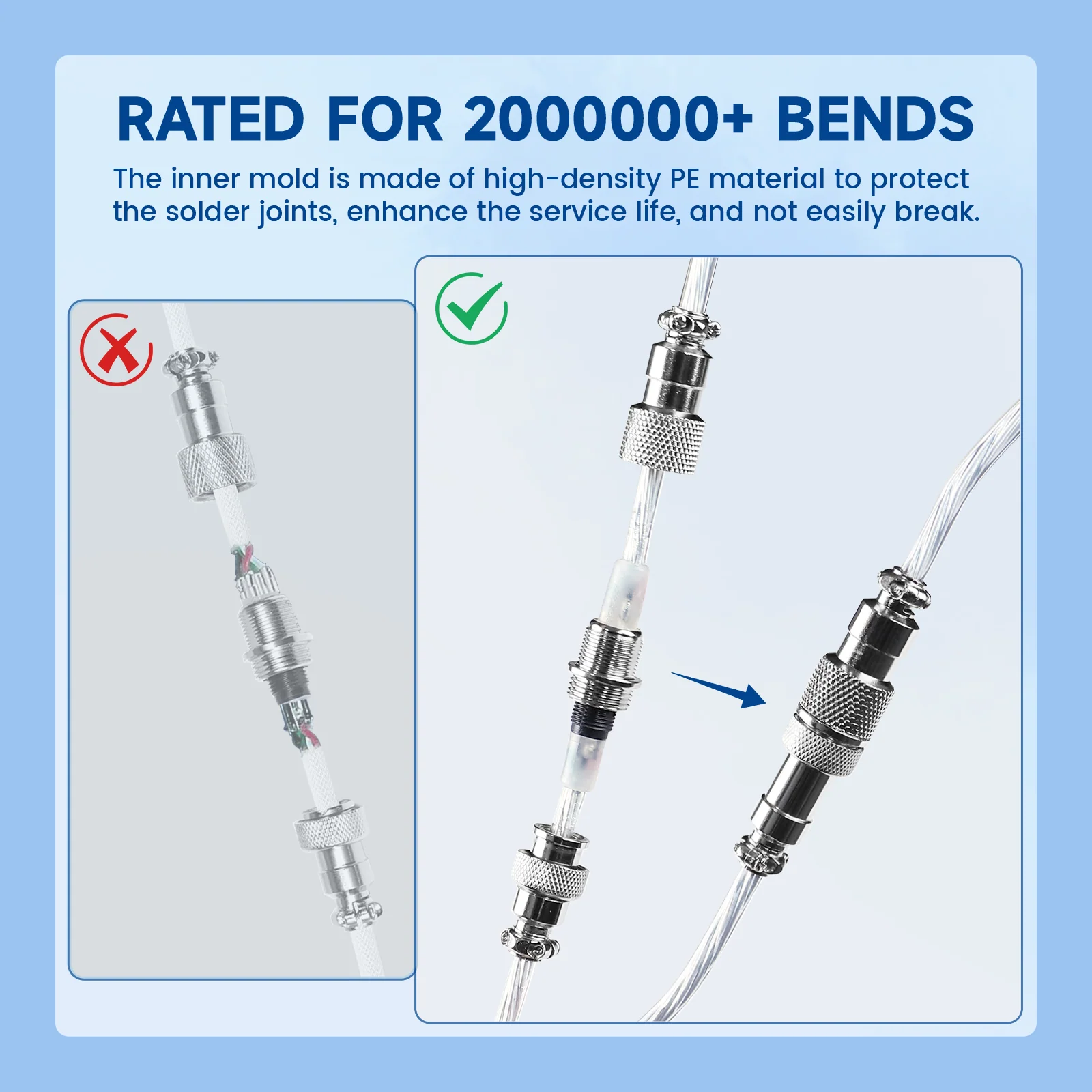 ATTACK SHARK C01Ultra Custom Aviator Cable for 8KHz Magnetic Keyboard 89 ATTACK SHARK C01Ultra Custom Aviator Cable for 8KHz Magnetic Keyboard