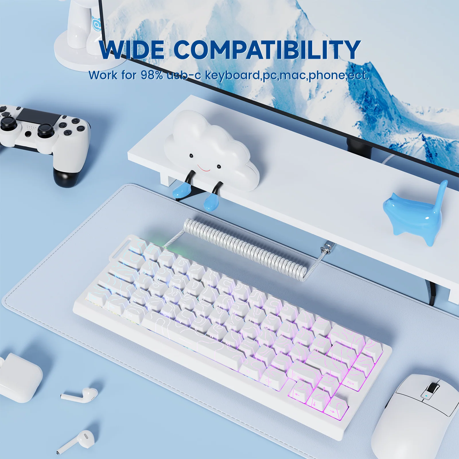 ATTACK SHARK C01Ultra Custom Aviator Cable for 8KHz Magnetic Keyboard 90 ATTACK SHARK C01Ultra Custom Aviator Cable for 8KHz Magnetic Keyboard