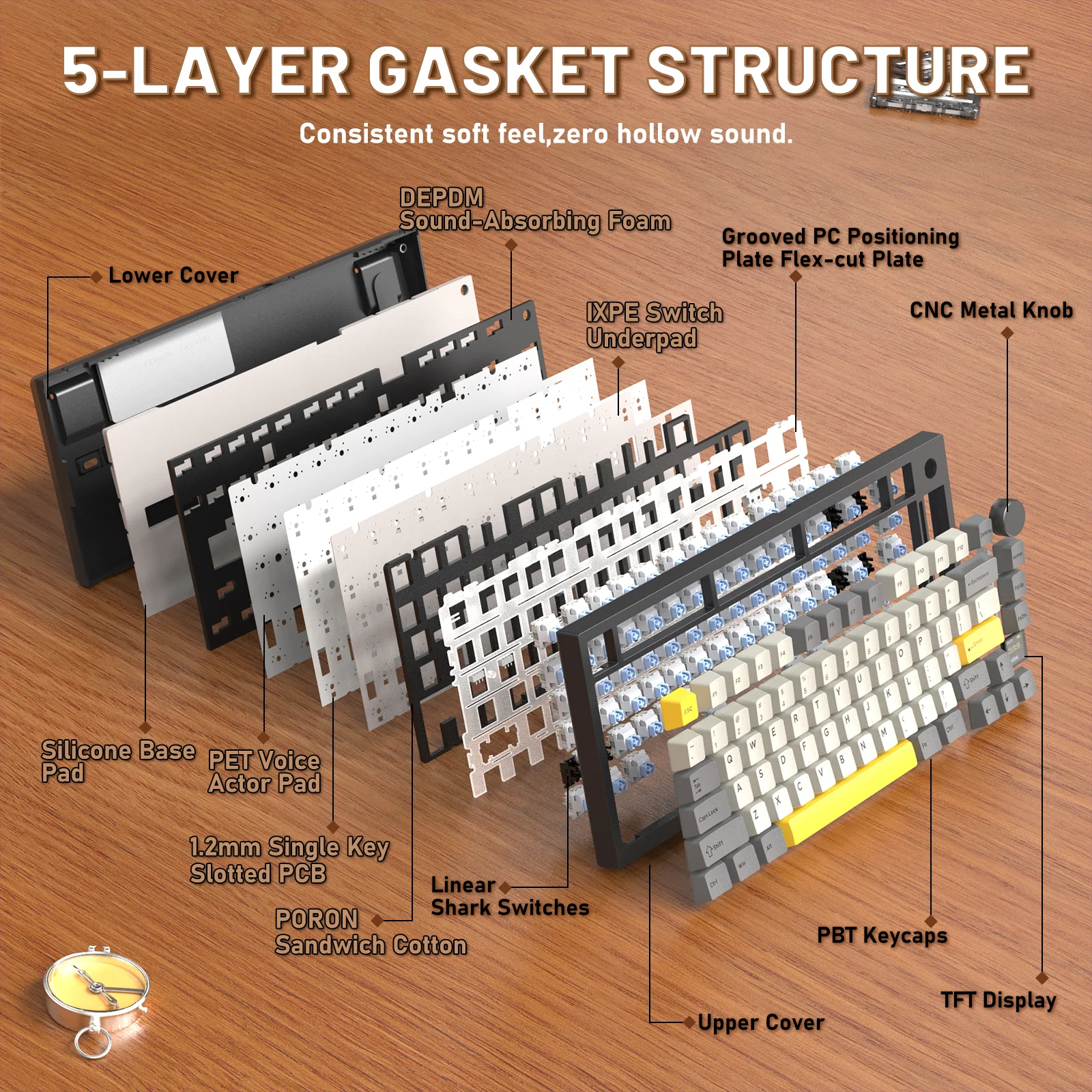 ATTACK SHARK X820ULTRA Mechanical Keyboard with C01ULTRA Coiled Cable 26 ATTACK SHARK X820ULTRA Mechanical Keyboard with C01ULTRA Coiled Cable
