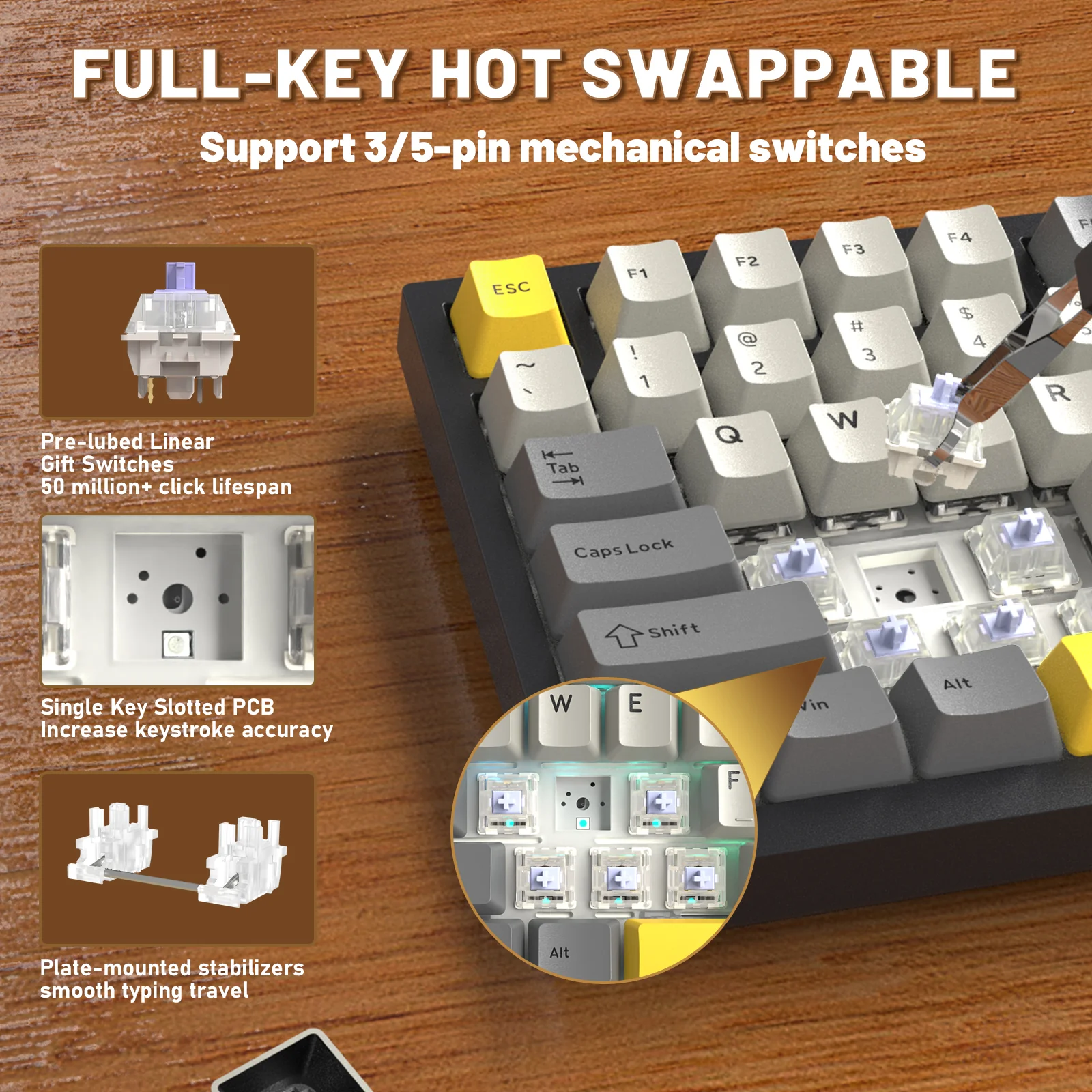 ATTACK SHARK X820ULTRA Mechanical Keyboard with C01ULTRA Coiled Cable 31 ATTACK SHARK X820ULTRA Mechanical Keyboard with C01ULTRA Coiled Cable