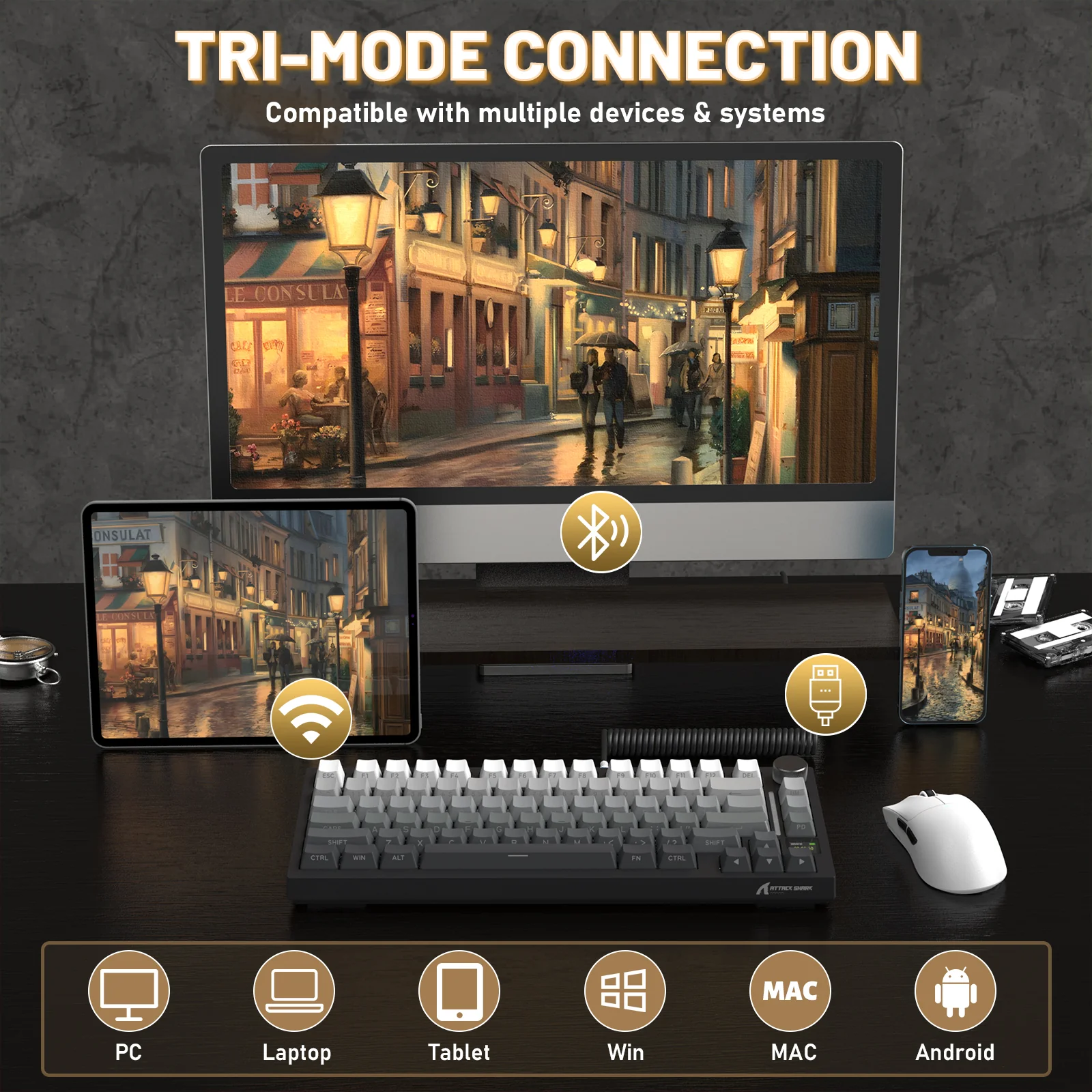 ATTACK SHARK X820ULTRA Mechanical Keyboard with C01ULTRA Coiled Cable 39 ATTACK SHARK X820ULTRA Mechanical Keyboard with C01ULTRA Coiled Cable