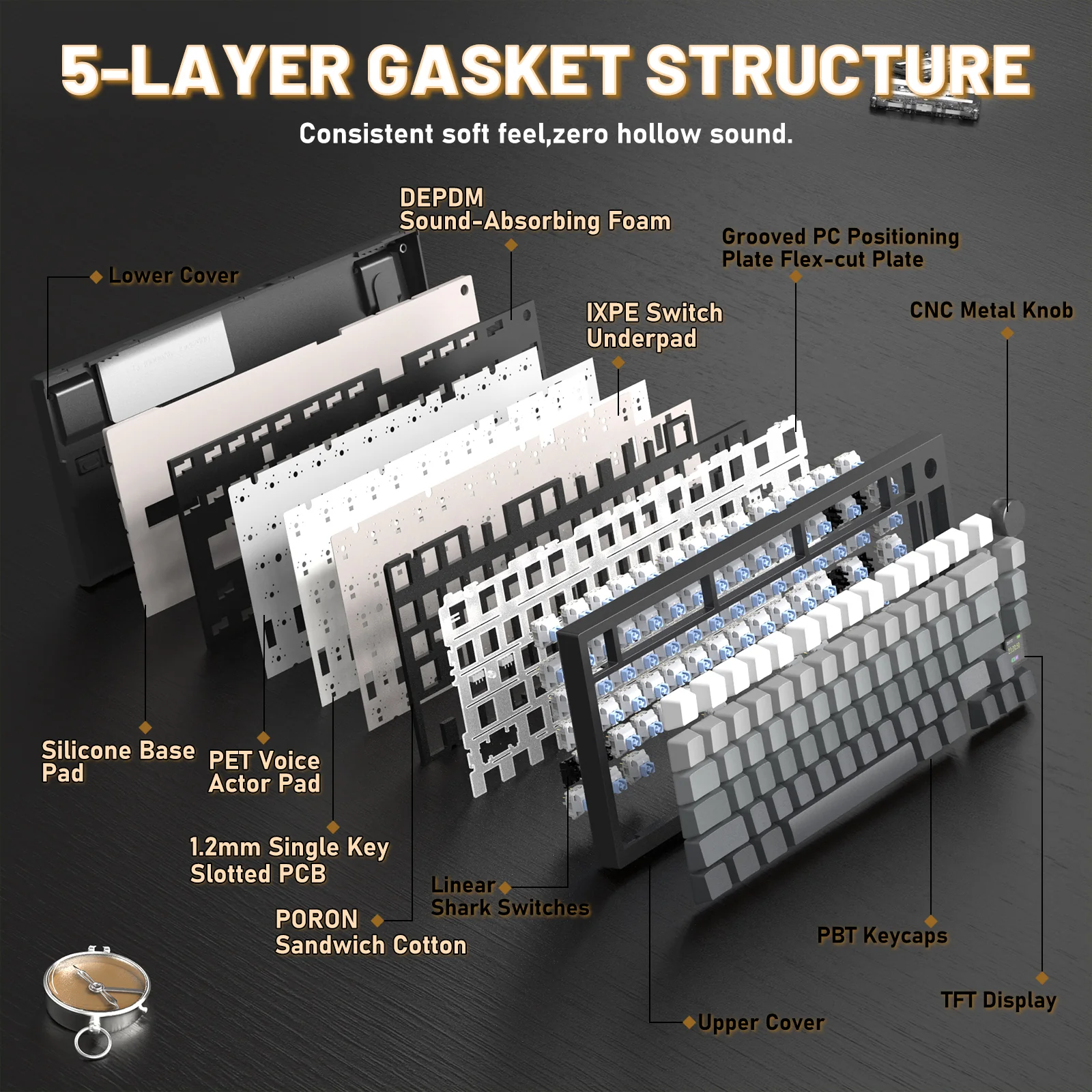 ATTACK SHARK X820ULTRA Mechanical Keyboard with C01ULTRA Coiled Cable 43 ATTACK SHARK X820ULTRA Mechanical Keyboard with C01ULTRA Coiled Cable