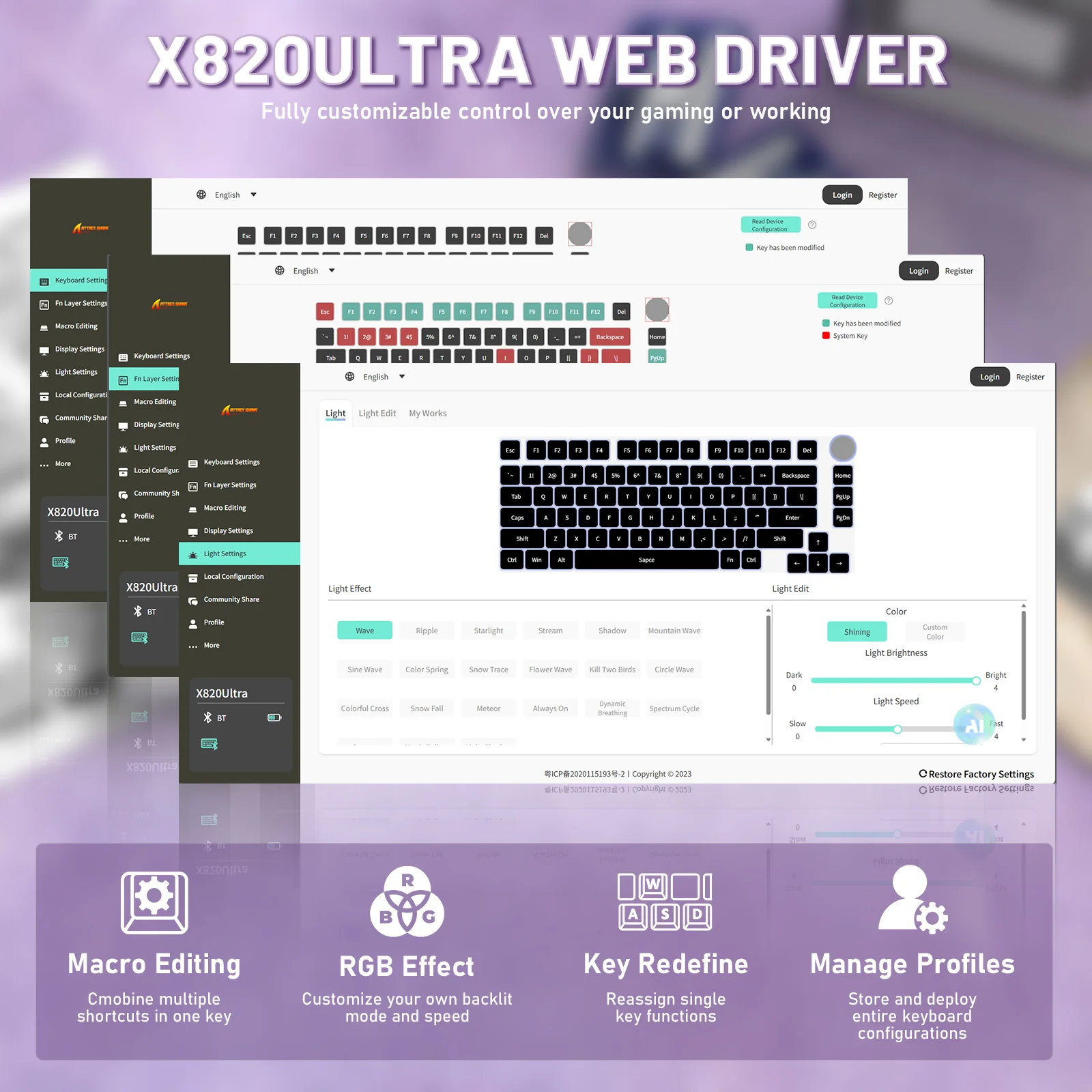 ATTACK SHARK X820ULTRA Mechanical Keyboard with C01ULTRA Coiled Cable 6 ATTACK SHARK X820ULTRA Mechanical Keyboard with C01ULTRA Coiled Cable