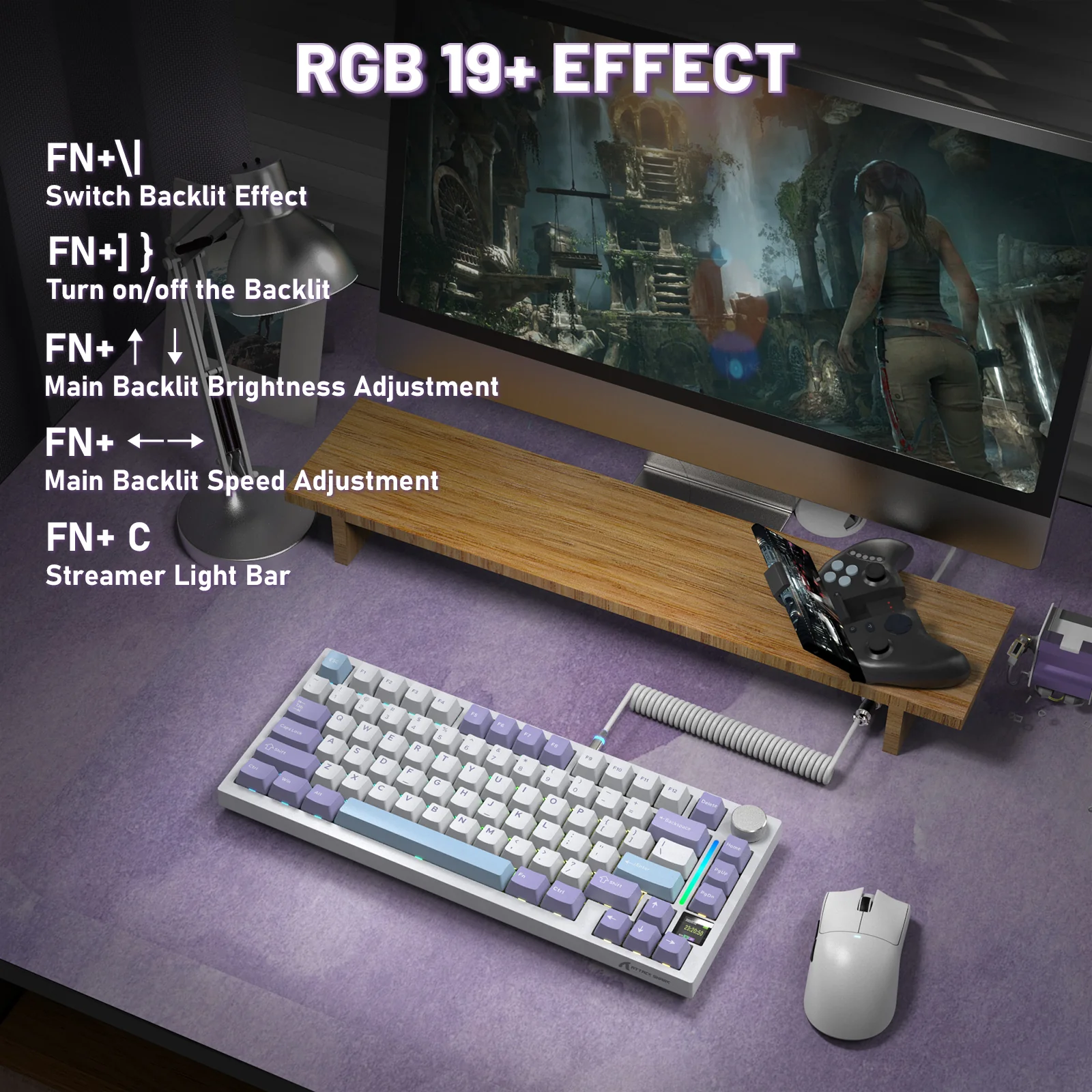 ATTACK SHARK X820ULTRA Mechanical Keyboard with C01ULTRA Coiled Cable 7 ATTACK SHARK X820ULTRA Mechanical Keyboard with C01ULTRA Coiled Cable