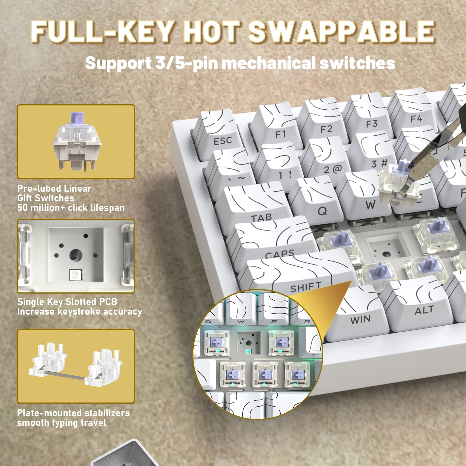 ATTACK SHARK X820ULTRA Mechanical Keyboard with C01ULTRA Coiled Cable 70 ATTACK SHARK X820ULTRA Mechanical Keyboard with C01ULTRA Coiled Cable