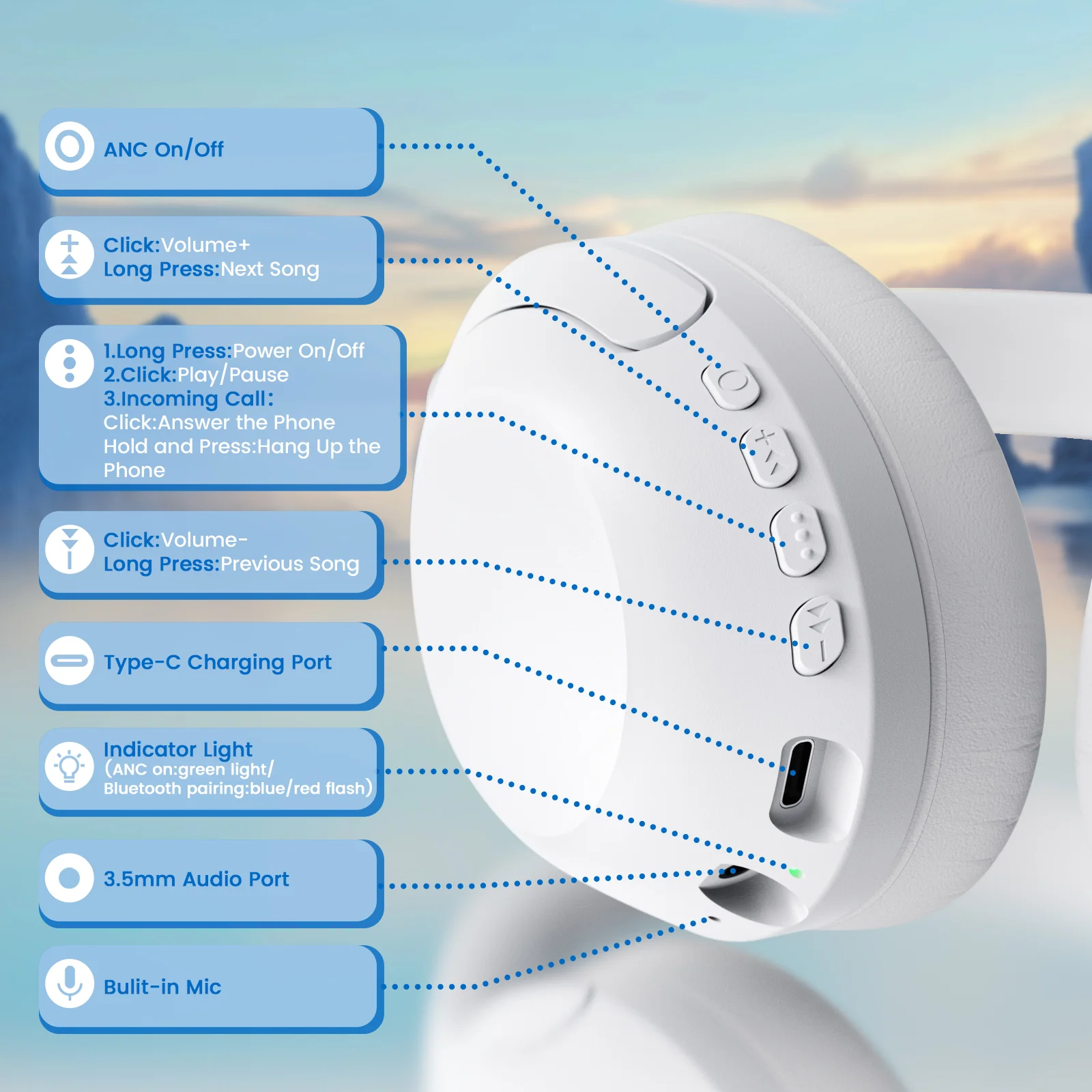 ATTACK SHARK G300 ANC Foldable Ultra-Light Dual-Mode Headphones 17 ATTACK SHARK G300 ANC Foldable Ultra-Light Dual-Mode Headphones