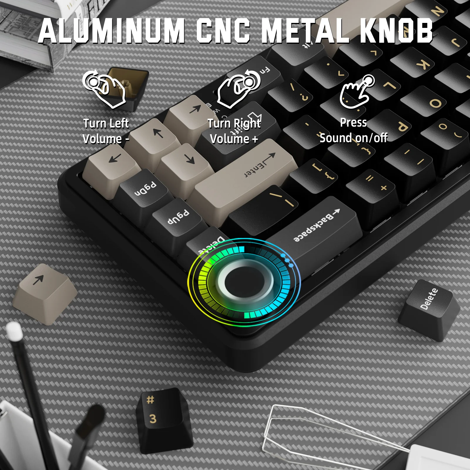 ATTACK SHARK X66 Wireless Mechanical Keyboard with Side Printed PBT Keycaps 31 ATTACK SHARK X66 Wireless Mechanical Keyboard with Side Printed PBT Keycaps