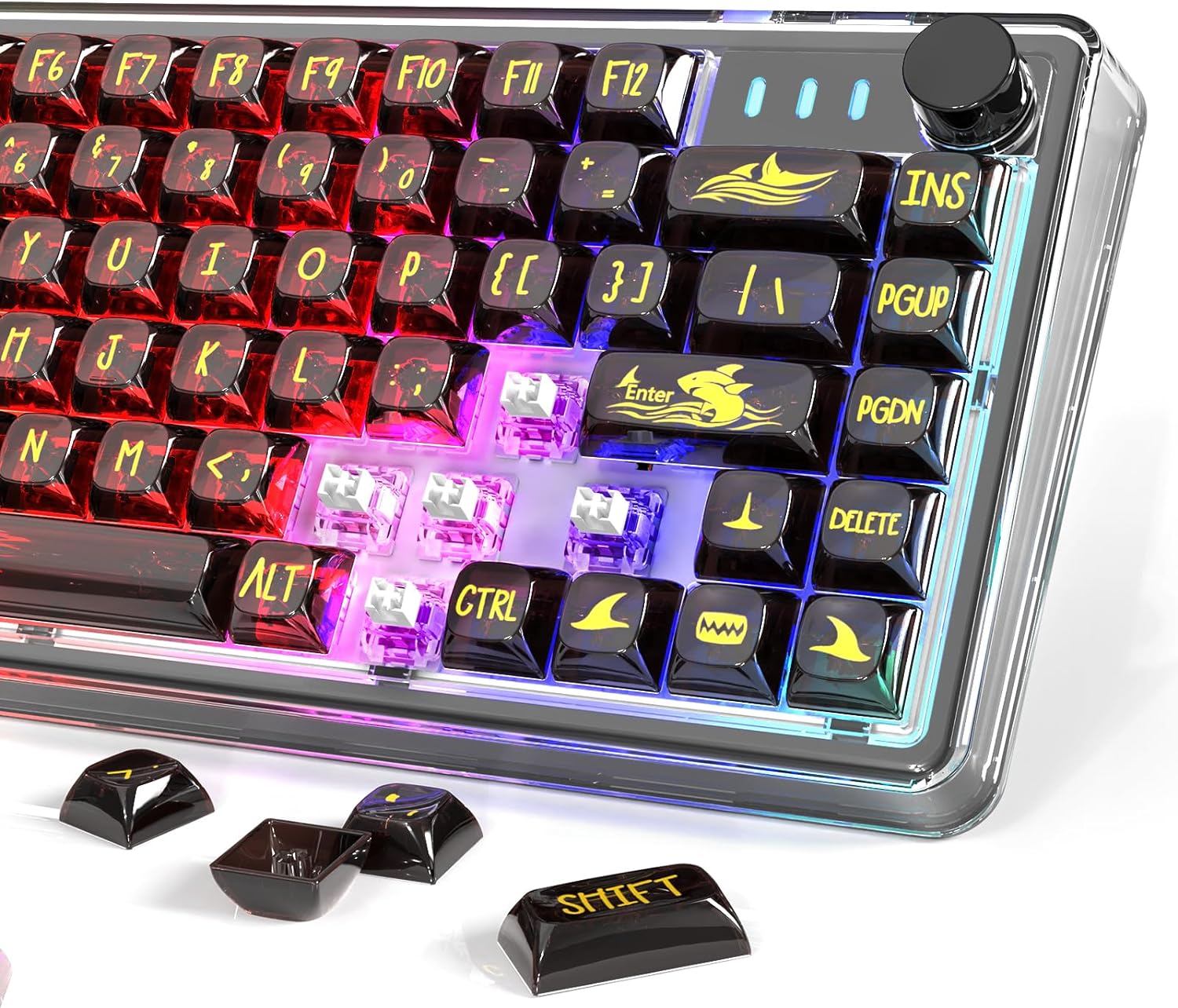 ATTACK SHARK K75 Transparent Mechanical Keyboard 18 ATTACK SHARK K75 Transparent Mechanical Keyboard