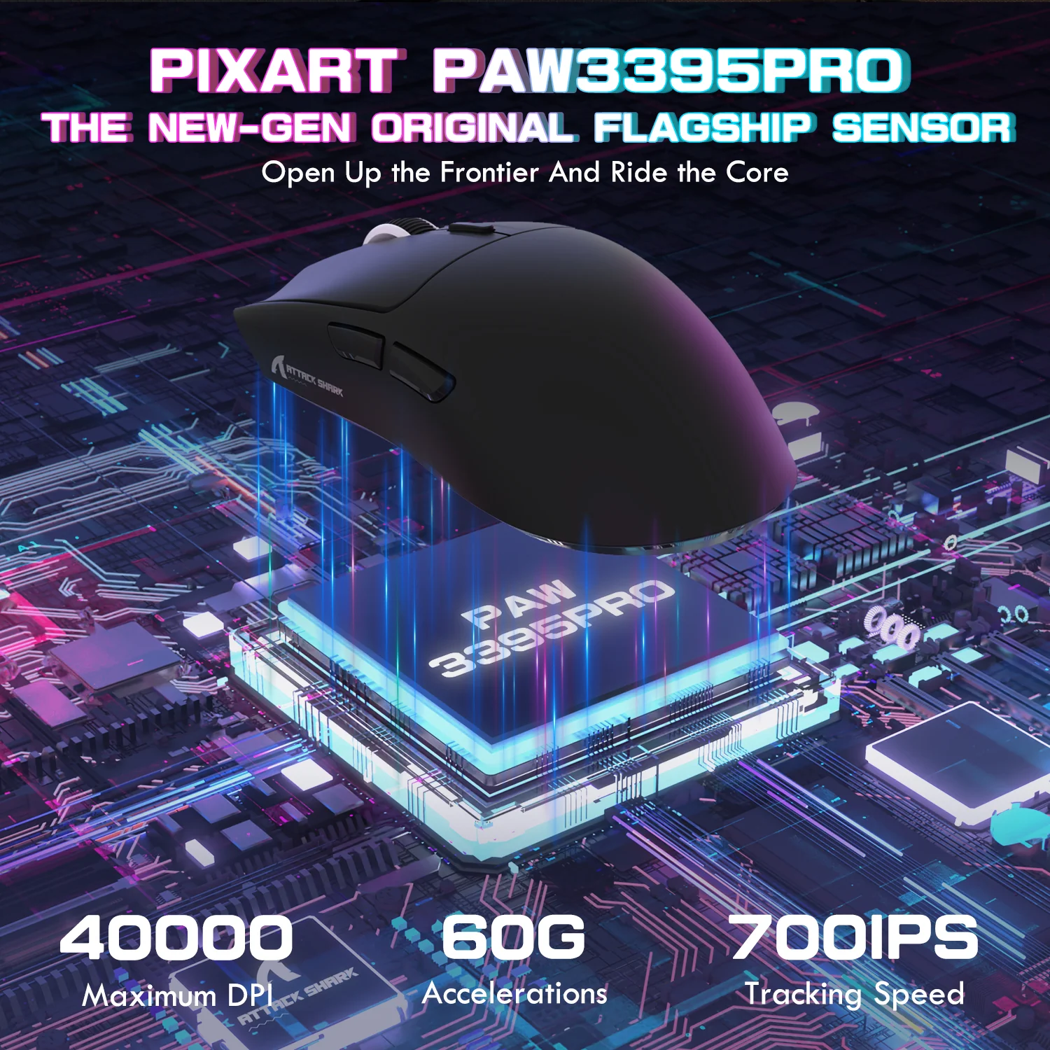 ATTACK SHARK X1 Tri-mode Gaming Mouse With Touchpad RGB Charging Dock PAW3395PRO Sensor 13 ATTACK SHARK X1 Tri-mode Gaming Mouse With Touchpad RGB Charging Dock PAW3395PRO Sensor