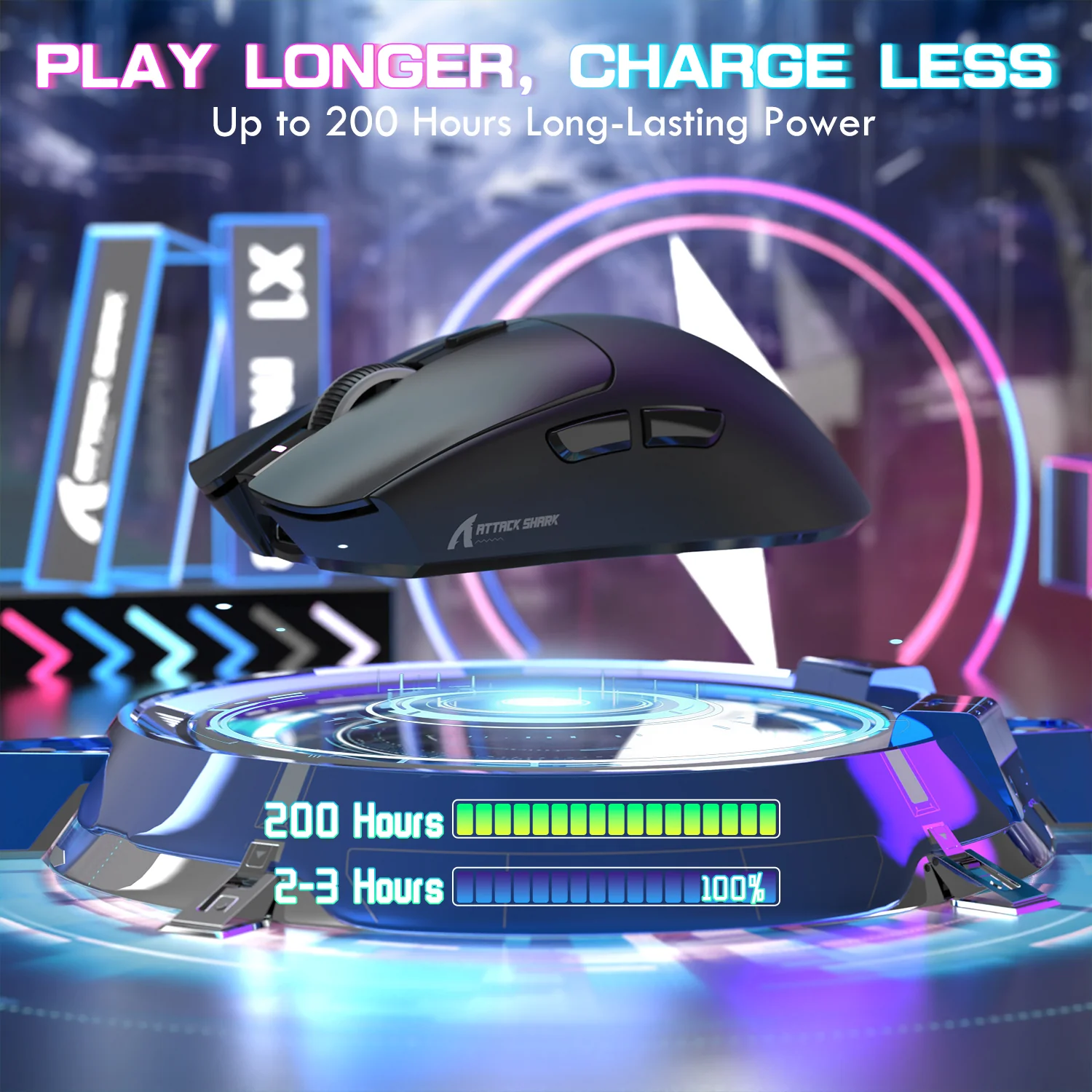 ATTACK SHARK X1 Tri-mode Gaming Mouse With Touchpad RGB Charging Dock PAW3395PRO Sensor 14 ATTACK SHARK X1 Tri-mode Gaming Mouse With Touchpad RGB Charging Dock PAW3395PRO Sensor