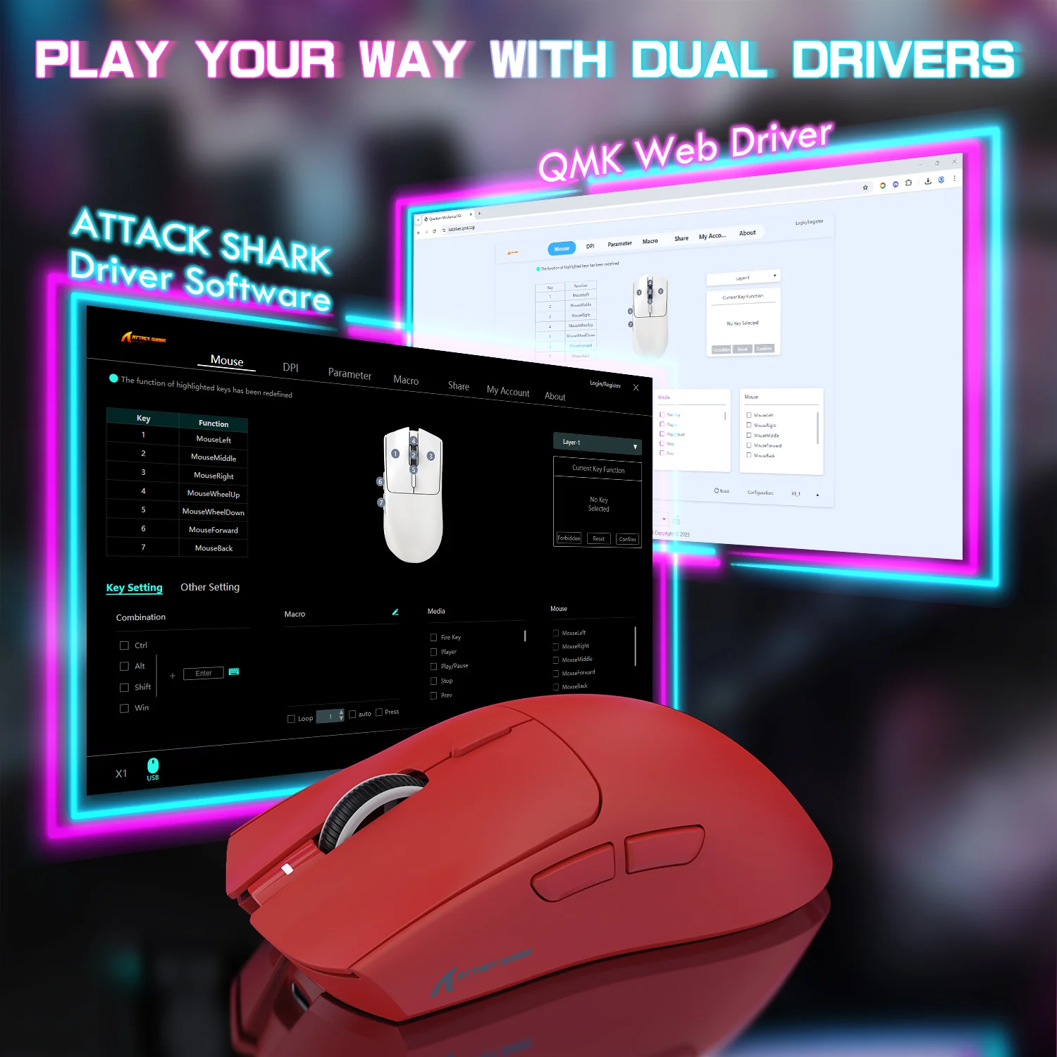 ATTACK SHARK X1 Tri-mode Gaming Mouse With Touchpad RGB Charging Dock PAW3395PRO Sensor 26 ATTACK SHARK X1 Tri-mode Gaming Mouse With Touchpad RGB Charging Dock PAW3395PRO Sensor