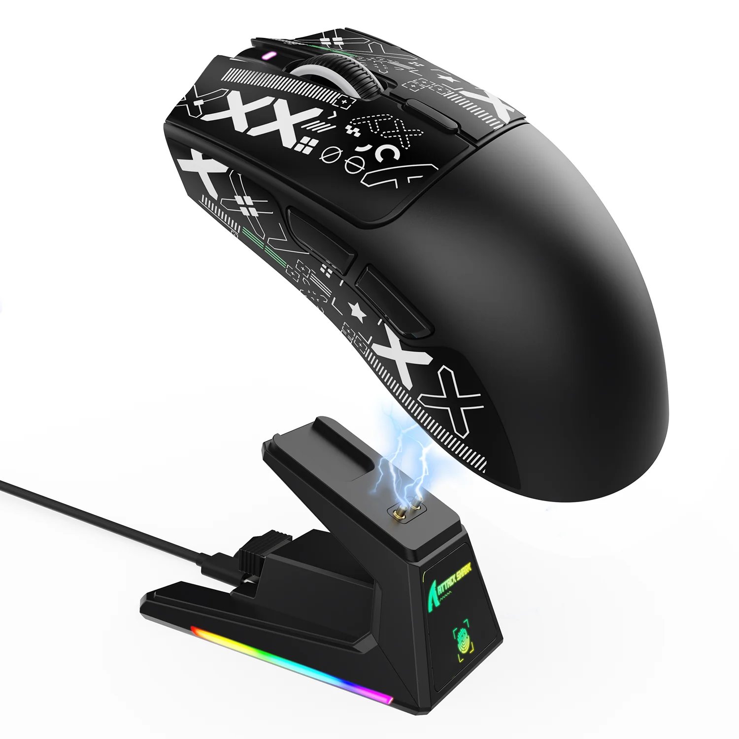 ATTACK SHARK X1 Tri-mode Gaming Mouse With Touchpad RGB Charging Dock PAW3395PRO Sensor 37 ATTACK SHARK X1 Tri-mode Gaming Mouse With Touchpad RGB Charging Dock PAW3395PRO Sensor