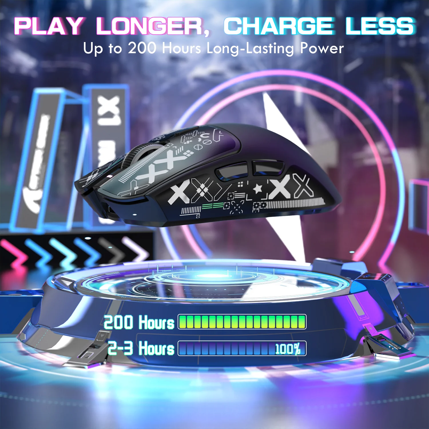 ATTACK SHARK X1 Tri-mode Gaming Mouse With Touchpad RGB Charging Dock PAW3395PRO Sensor 43 ATTACK SHARK X1 Tri-mode Gaming Mouse With Touchpad RGB Charging Dock PAW3395PRO Sensor