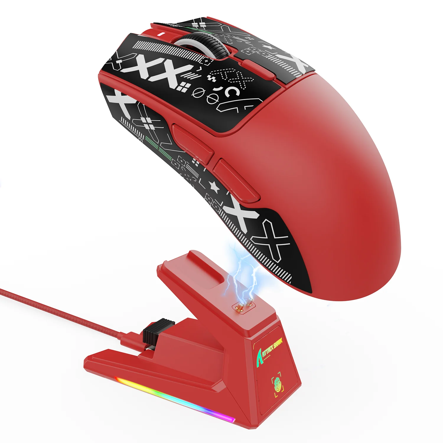 ATTACK SHARK X1 Tri-mode Gaming Mouse With Touchpad RGB Charging Dock PAW3395PRO Sensor 46 ATTACK SHARK X1 Tri-mode Gaming Mouse With Touchpad RGB Charging Dock PAW3395PRO Sensor