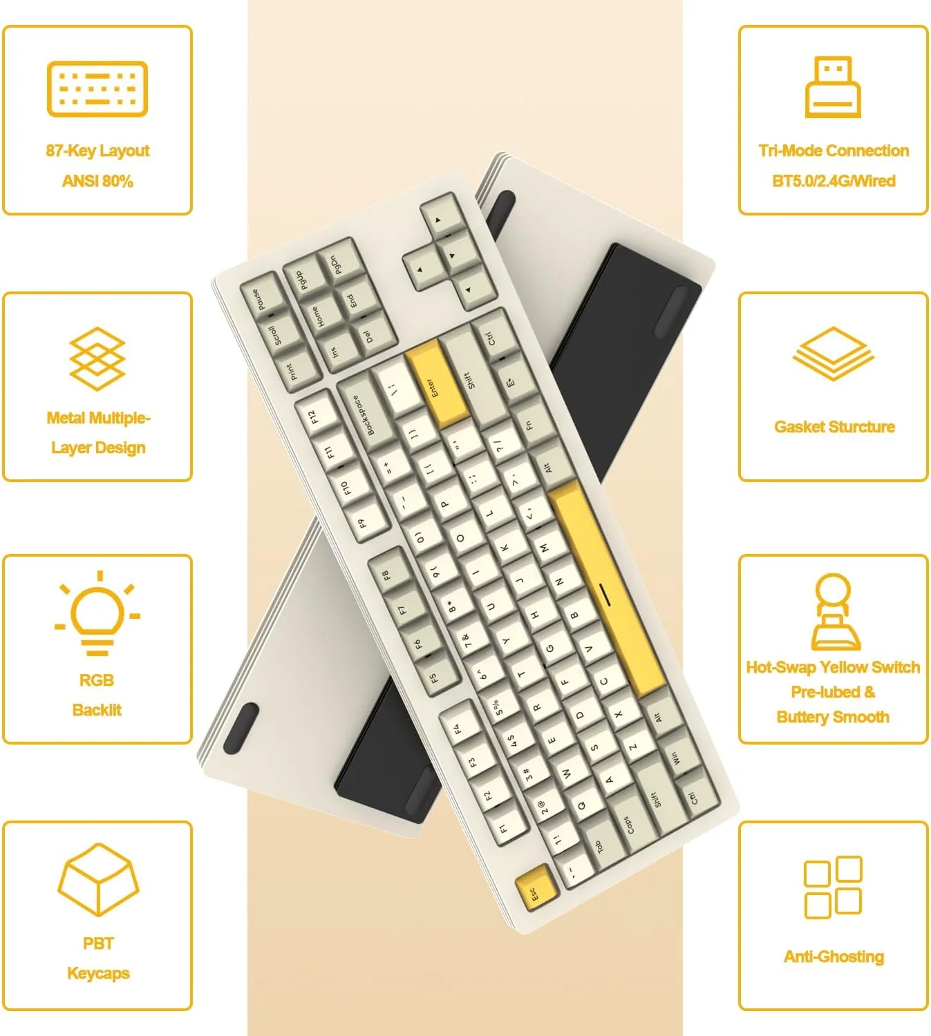 ATTACK SHARK x AJAZZ AKC087 Multi-layer CNC Aluminum Mechanical Keyboard 7 ATTACK SHARK x AJAZZ AKC087 Multi-layer CNC Aluminum Mechanical Keyboard