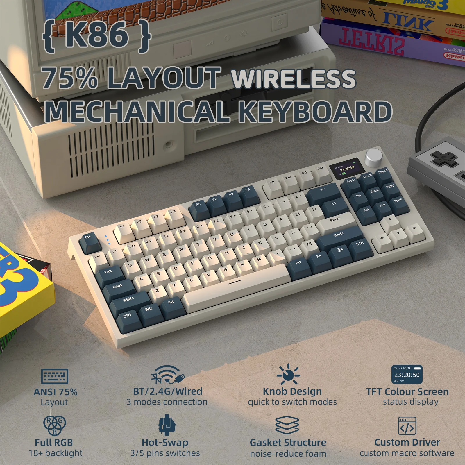 ATTACK SHARK K86 Wireless Mechanical Keyboard 11 ATTACK SHARK K86 Wireless Mechanical Keyboard