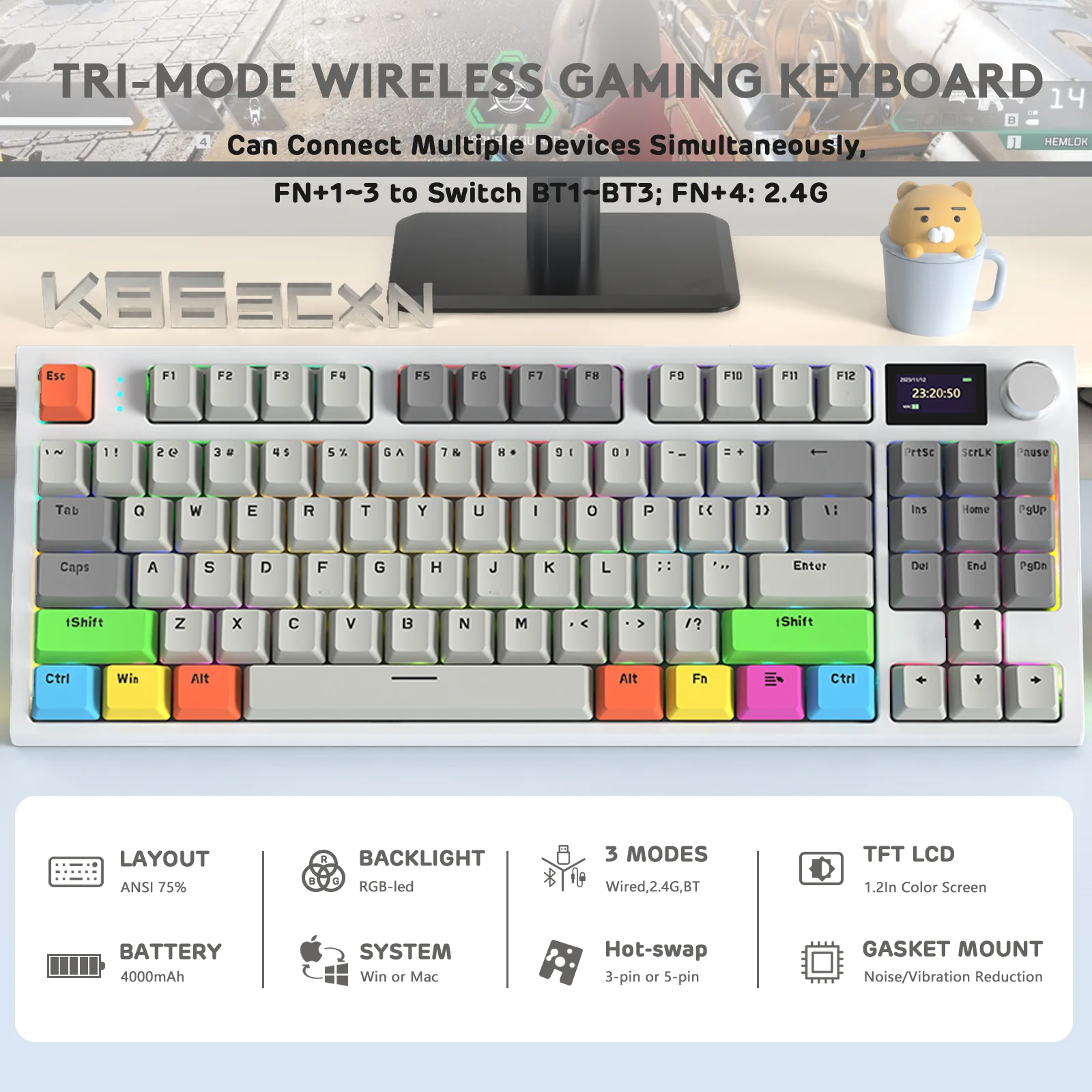 ATTACK SHARK K86PRO Wireless Mechanical Keyboard 29 ATTACK SHARK K86PRO Wireless Mechanical Keyboard