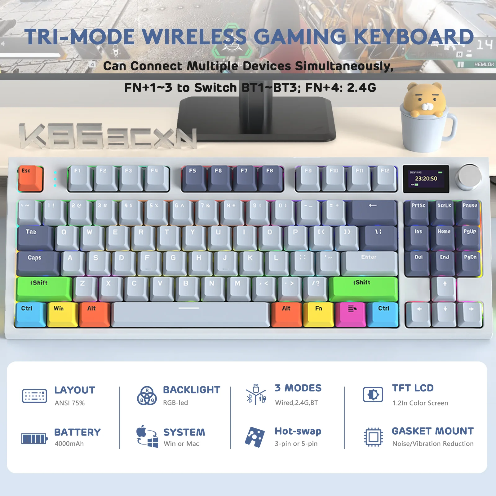 ATTACK SHARK K86PRO Wireless Mechanical Keyboard 37 ATTACK SHARK K86PRO Wireless Mechanical Keyboard