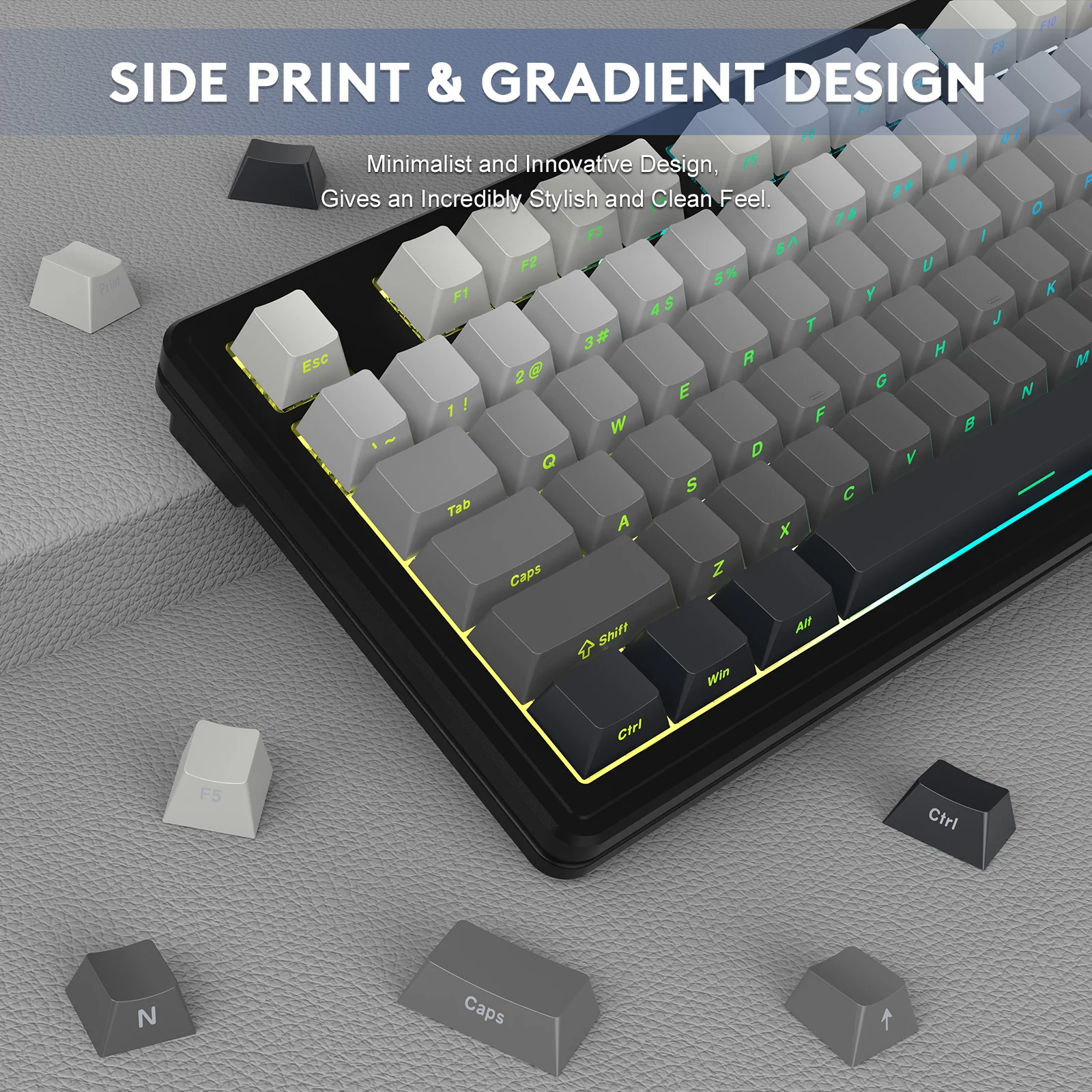 ATTACK SHARK M87PRO Wireless Mechanical Keyboard with Side Printed PBT Keycaps 4 ATTACK SHARK M87PRO Wireless Mechanical Keyboard with Side Printed PBT Keycaps