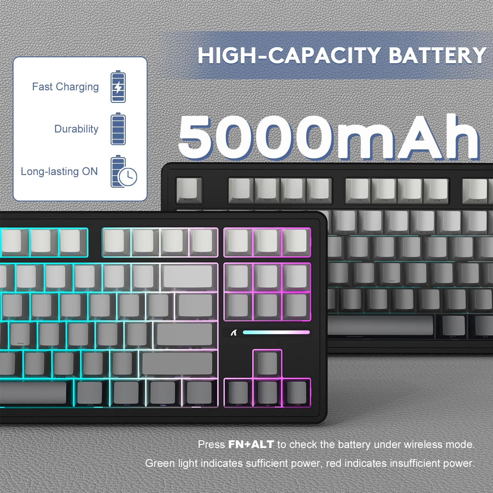 ATTACK SHARK M87PRO Wireless Mechanical Keyboard with Side Printed PBT Keycaps 7 ATTACK SHARK M87PRO Wireless Mechanical Keyboard with Side Printed PBT Keycaps