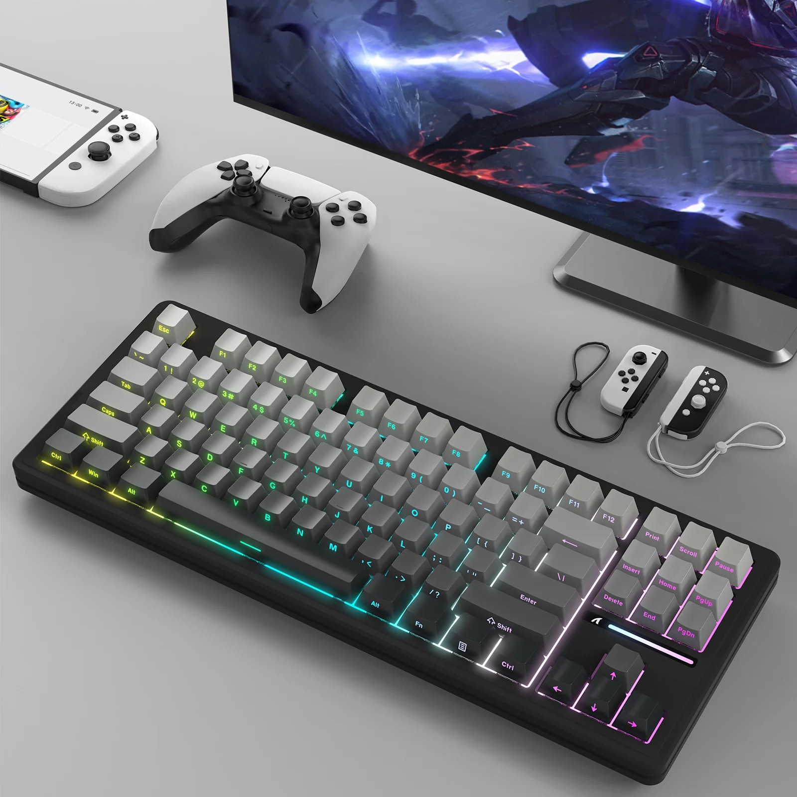 ATTACK SHARK M87PRO Wireless Mechanical Keyboard with Side Printed PBT Keycaps 9 ATTACK SHARK M87PRO Wireless Mechanical Keyboard with Side Printed PBT Keycaps