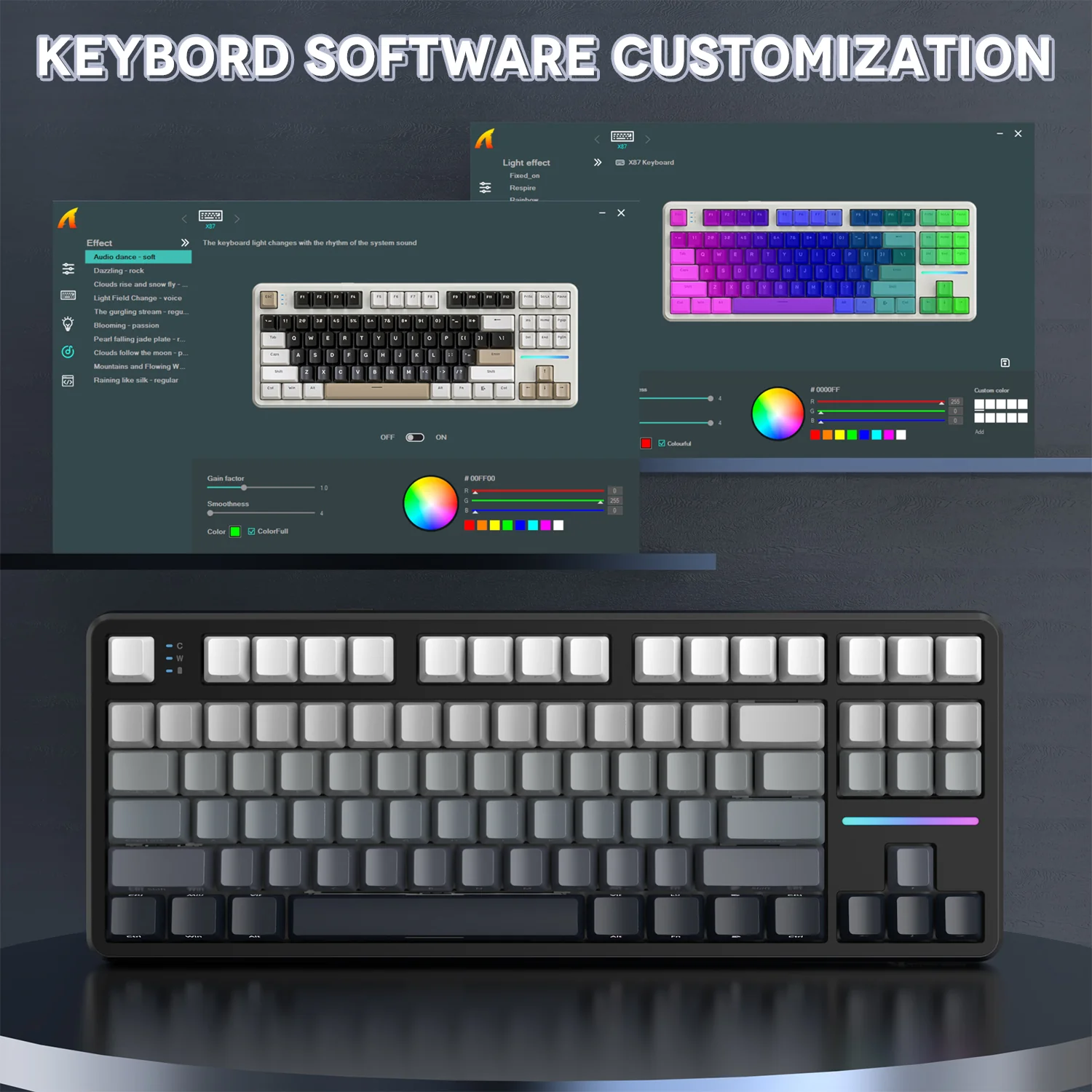 ATTACK SHARK X87 Tri-mode Gasket Mechanical Keyboard