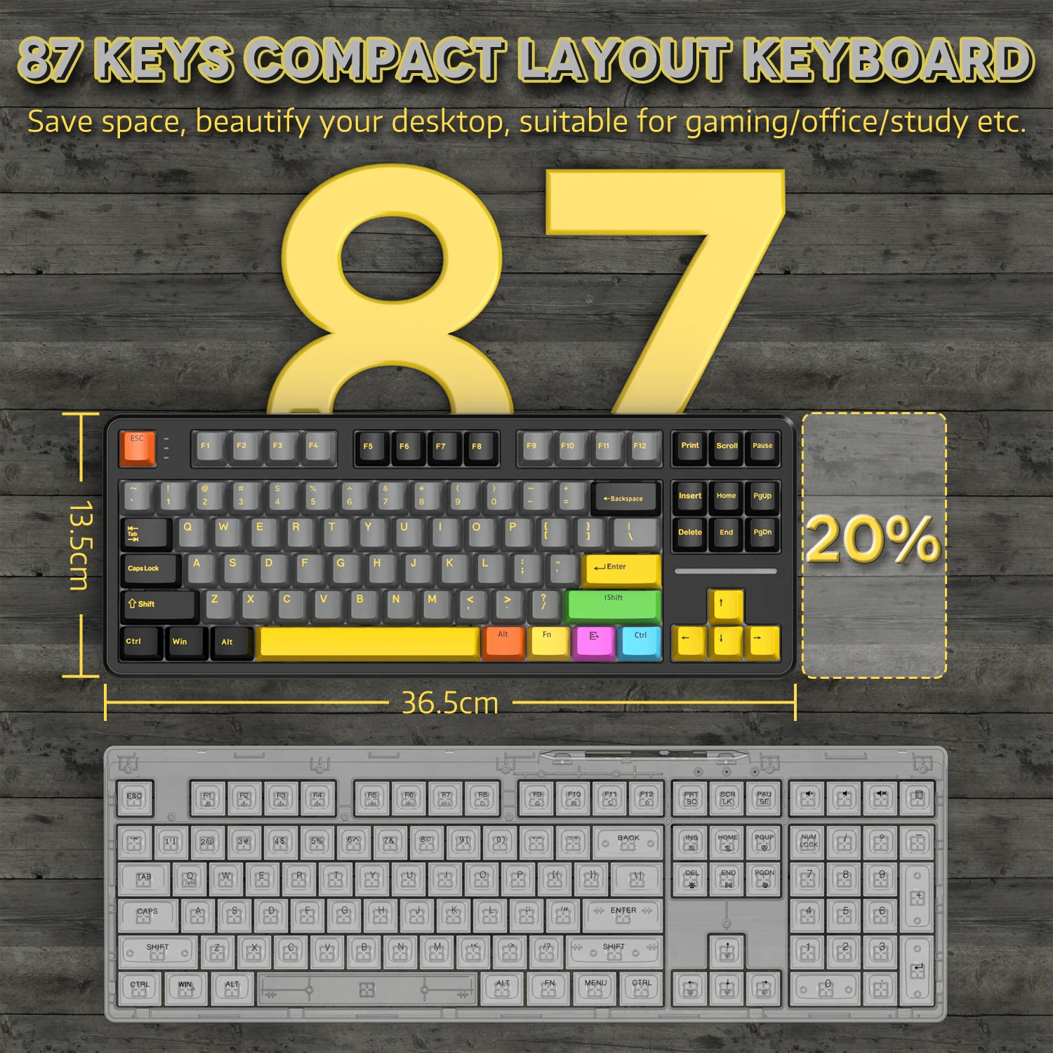 ATTACK SHARK X87 Tri-mode Gasket Mechanical Keyboard