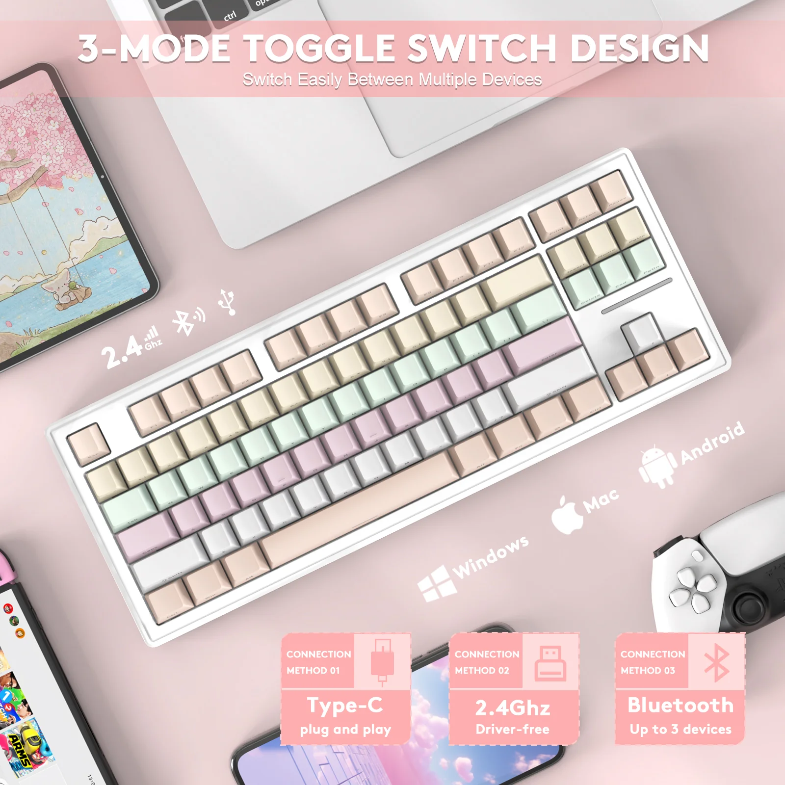 ATTACK SHARK M87 Wireless Mechanical Keyboard 12 ATTACK SHARK M87 Wireless Mechanical Keyboard