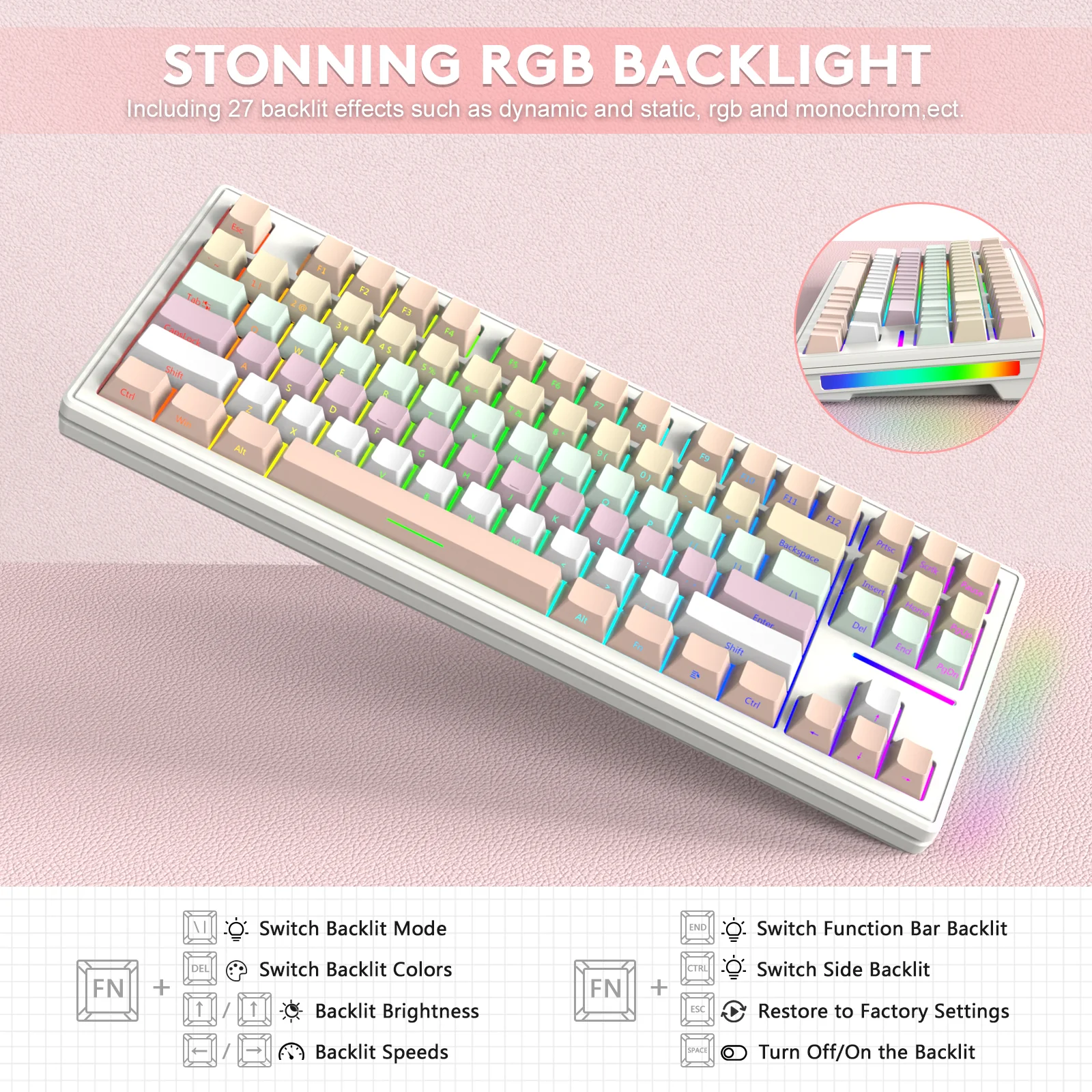 ATTACK SHARK M87 Wireless Mechanical Keyboard 15 ATTACK SHARK M87 Wireless Mechanical Keyboard